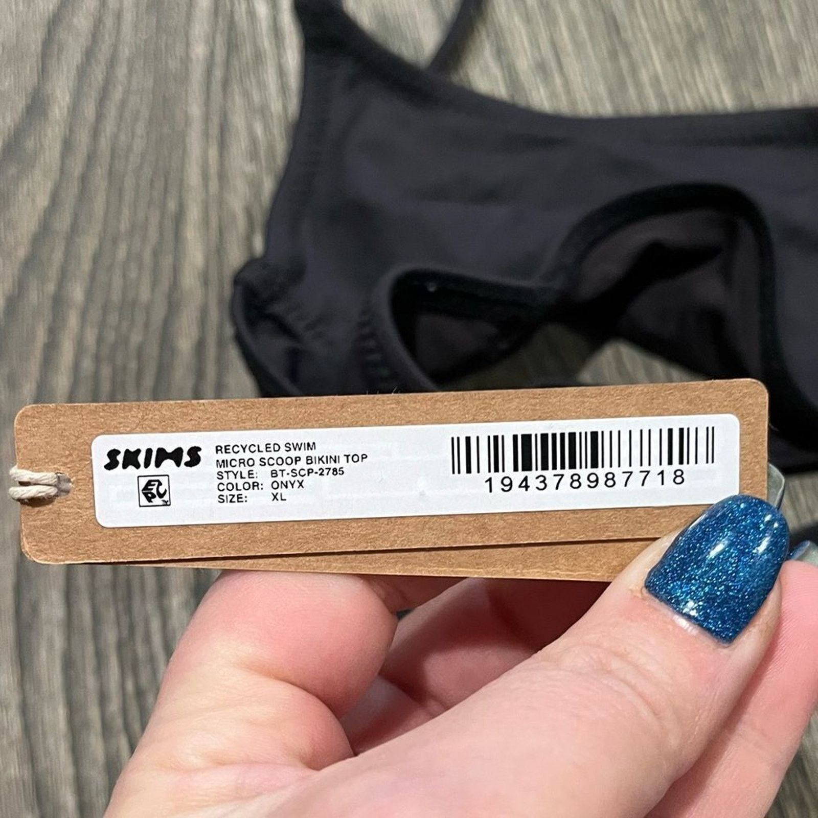 SKIMS NWT Recycled Swim Micro Scoop Bikini Top Tie Back Non SizeXL Size ONE SIZE - 4 Thumbnail