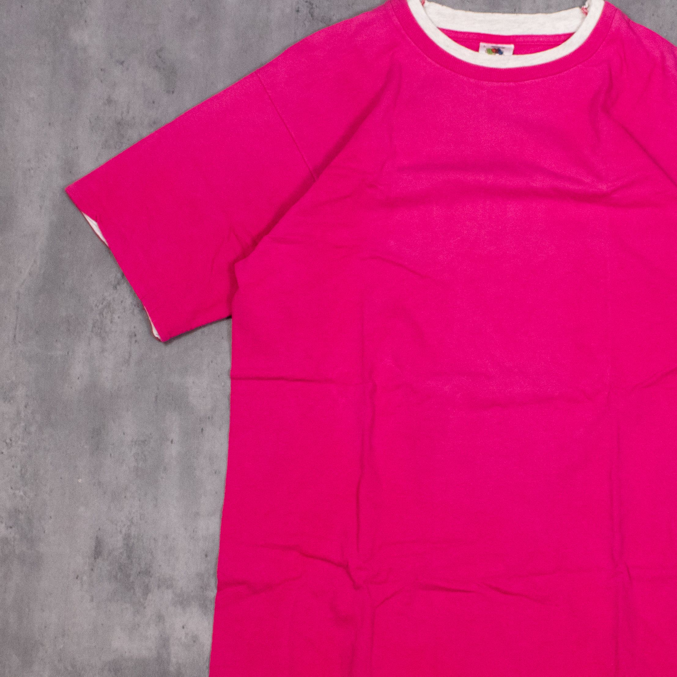 Vintage Vintage 1990s Fruit Of The Loom Two Neck Single Stitch Tee Size US M / EU 48-50 / 2 - 4 Thumbnail