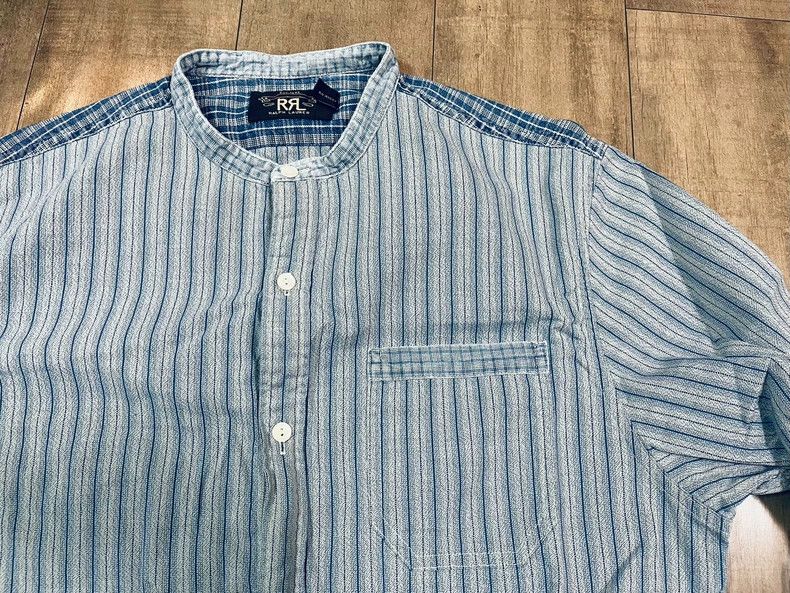 RRL Ralph Lauren RRL Ralph Lauren Blue striped retro American shirt Size US M / EU 48-50 / 2 - 1 Thumbnail