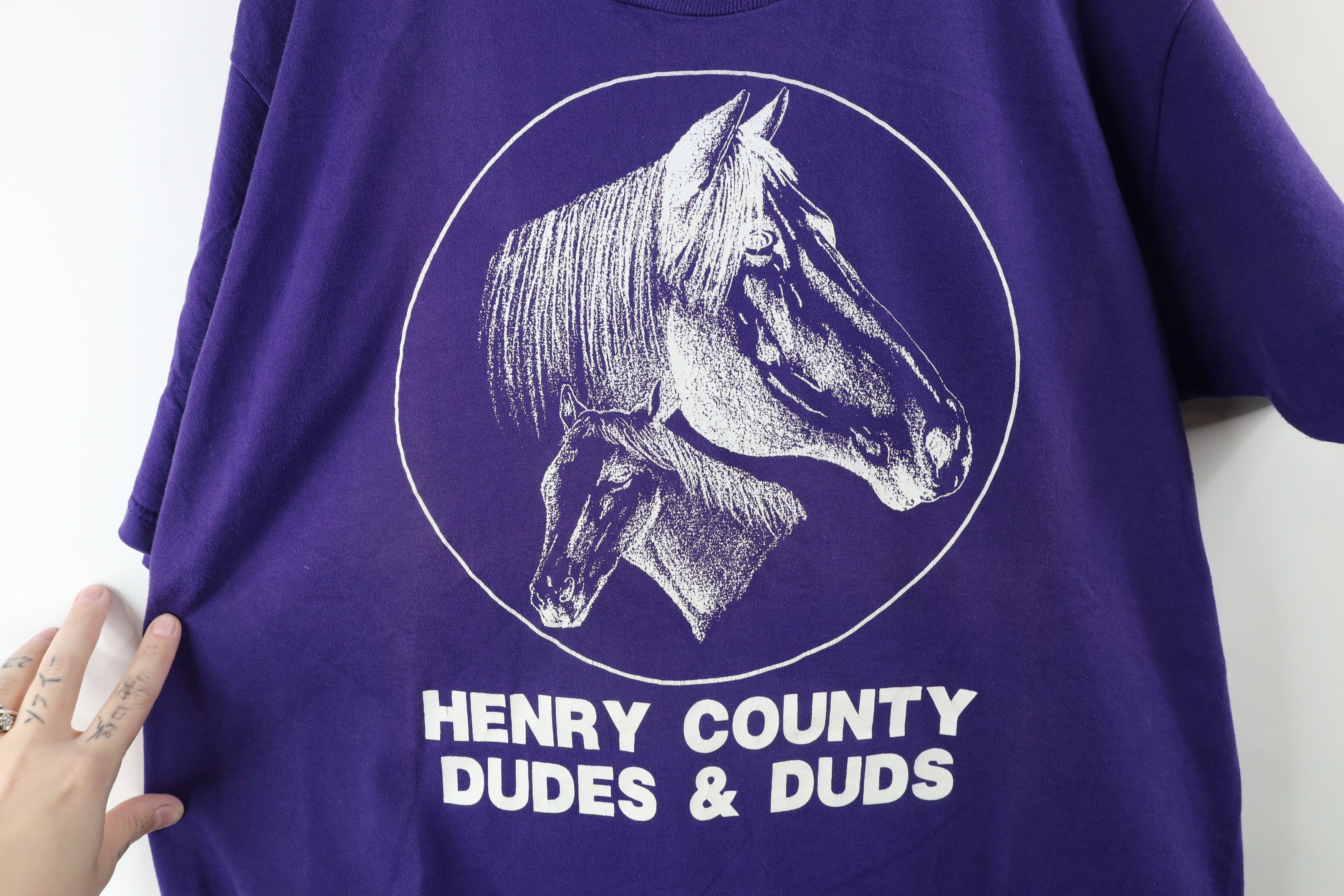 Vintage Vintage 90s Streetwear County Dudes & Duds Horse T-Shirt USA Size US L / EU 52-54 / 3 - 4 Thumbnail