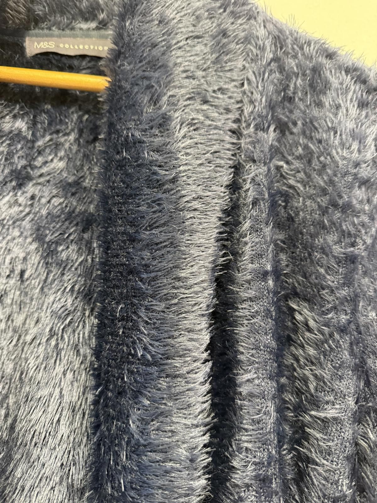 Other M&S Collection Navy Blue Faux Fur Cardigan UK Size 10 Size ONE SIZE - 3 Thumbnail