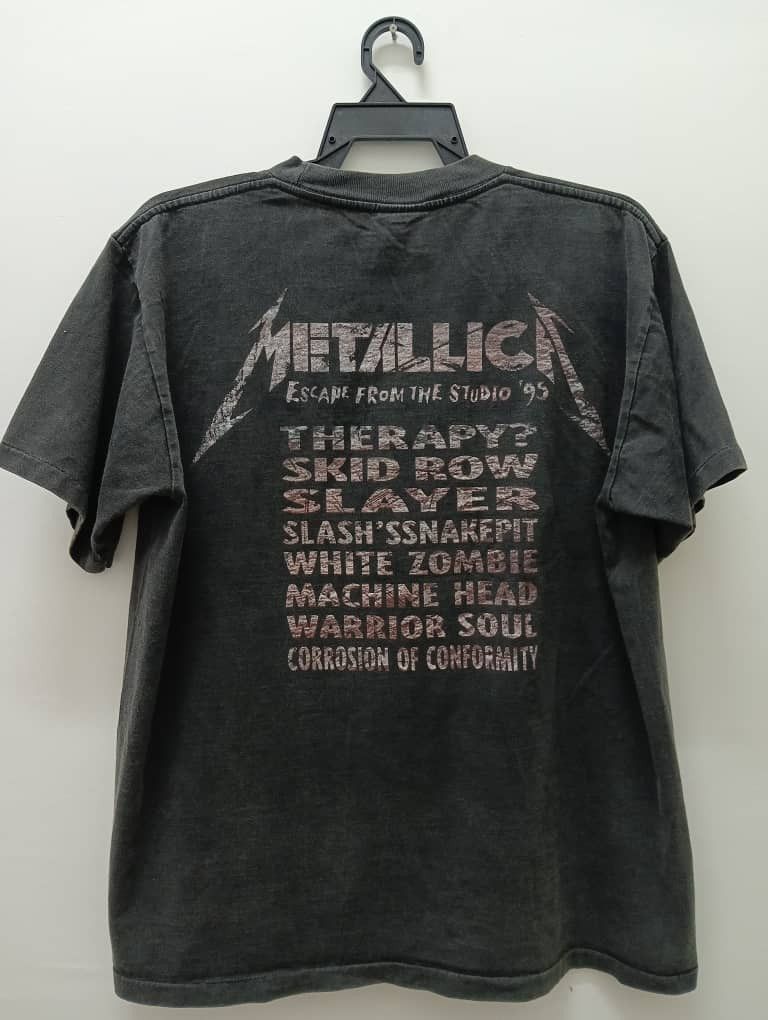 Band Tees Rare True Vintage 90s Bootleg METALLICA SKID ROW SLAYER Size US L / EU 52-54 / 3 - 2 Thumbnail