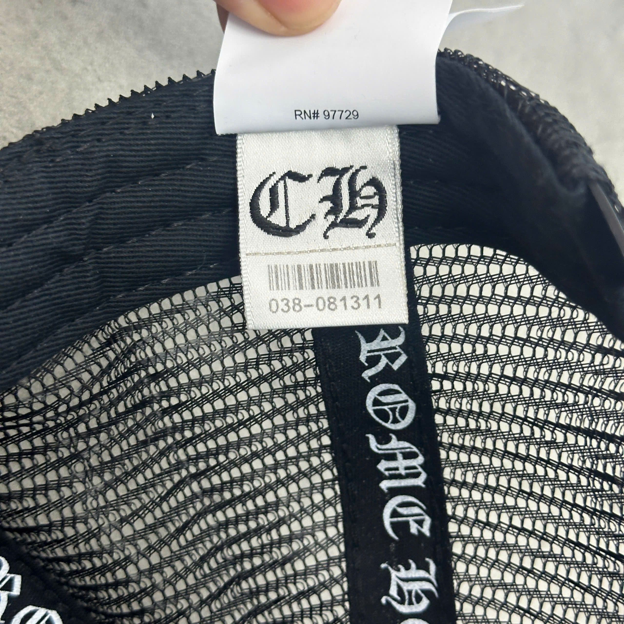 Chrome Hearts CHROME HEARTS Cemetery Cross Leather Trucker Hat BLACK Size ONE SIZE - 9 Thumbnail