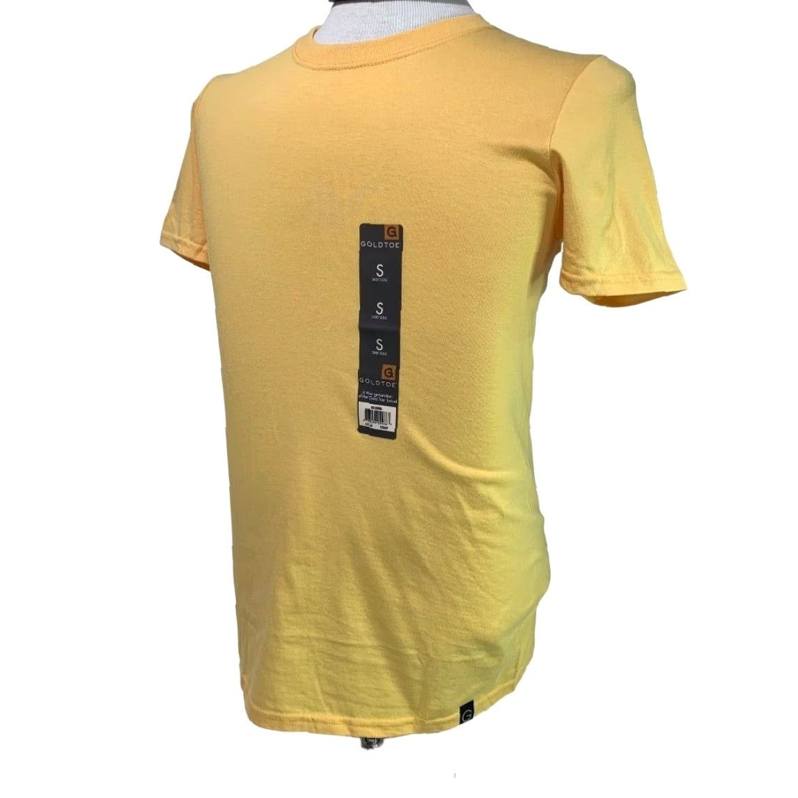 Vintage GoldToe Mens T-Shirt Short Sleeve Crew Neck Yellow S Small 34-36 Gold New Yelllow Gold Crew Neck Tshirt Mens Shirt Size US S / EU 44-46 / 1 - 2 Thumbnail