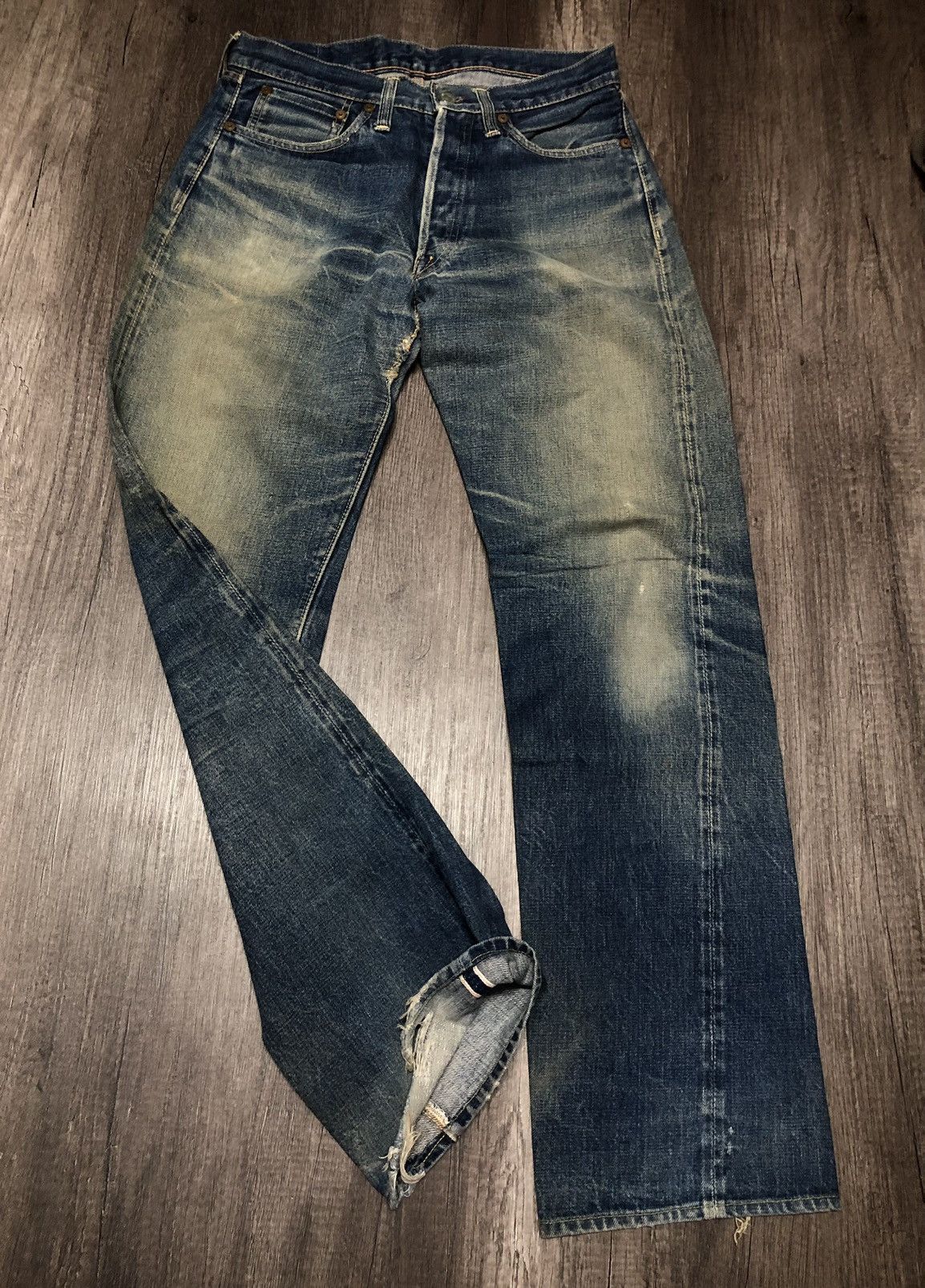 The Real McCoy's × Vintage Joe McCoy Selvedge Distressed denim Jeans Size US 29 - 2 Thumbnail