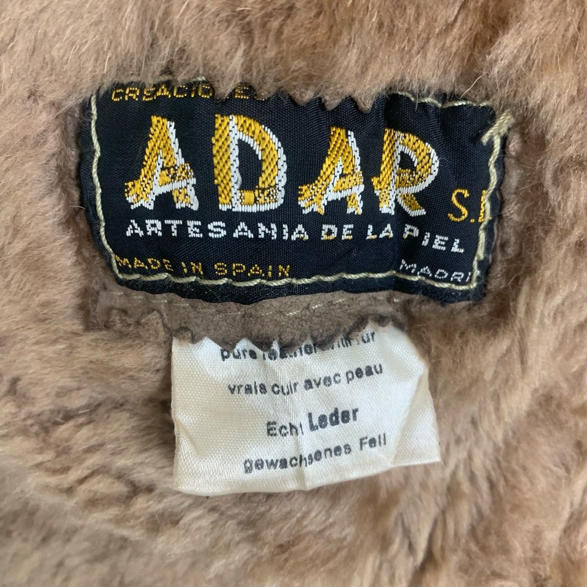 Designer × Vintage Vintage ADAR made in spain echt leder faux fur coat Size S / US 4 / IT 40 - 10 Thumbnail