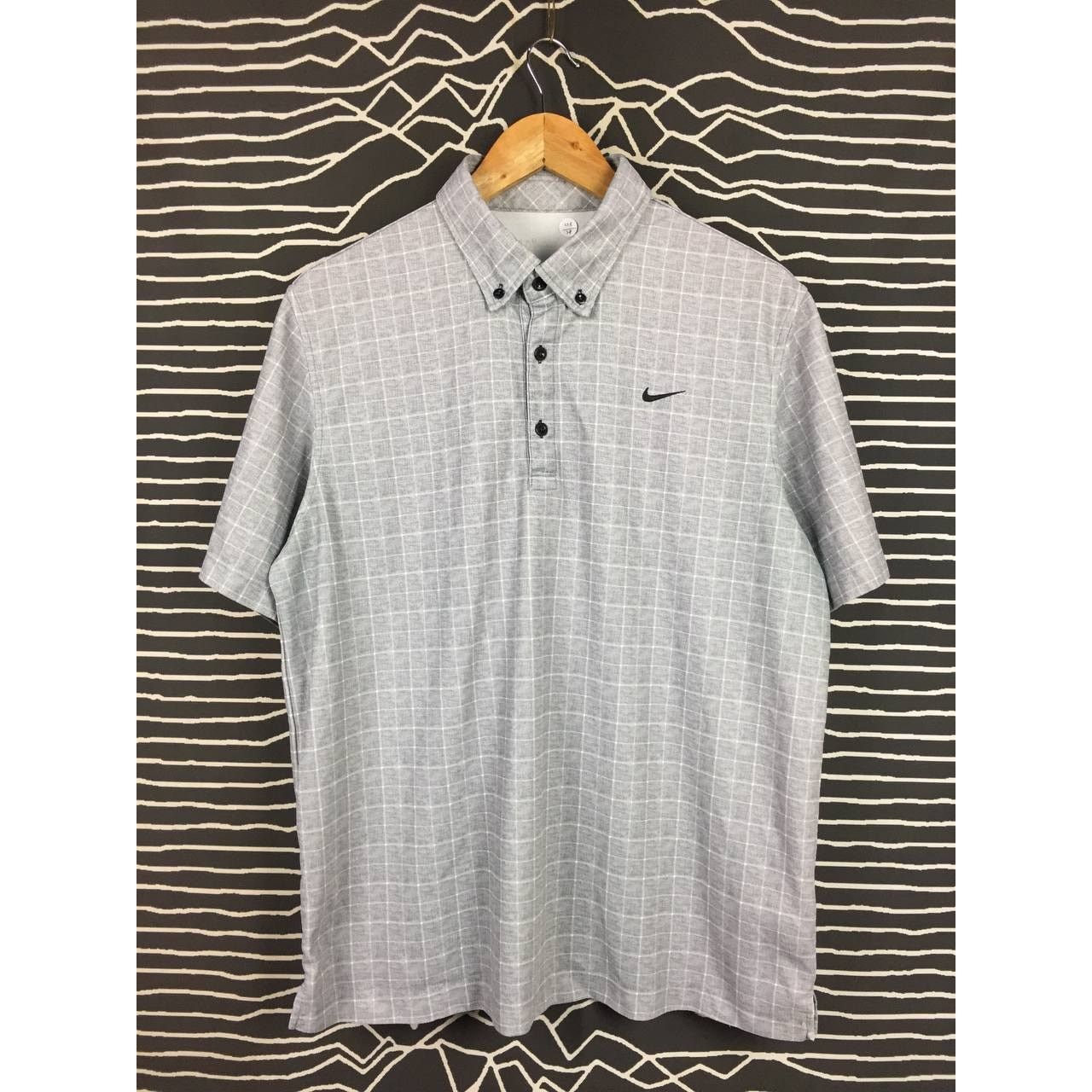 Nike × Vintage Nike Golf Swoosh Embroidered Logo Checkered Polo Tee Size US L / EU 52-54 / 3 - 1 Thumbnail