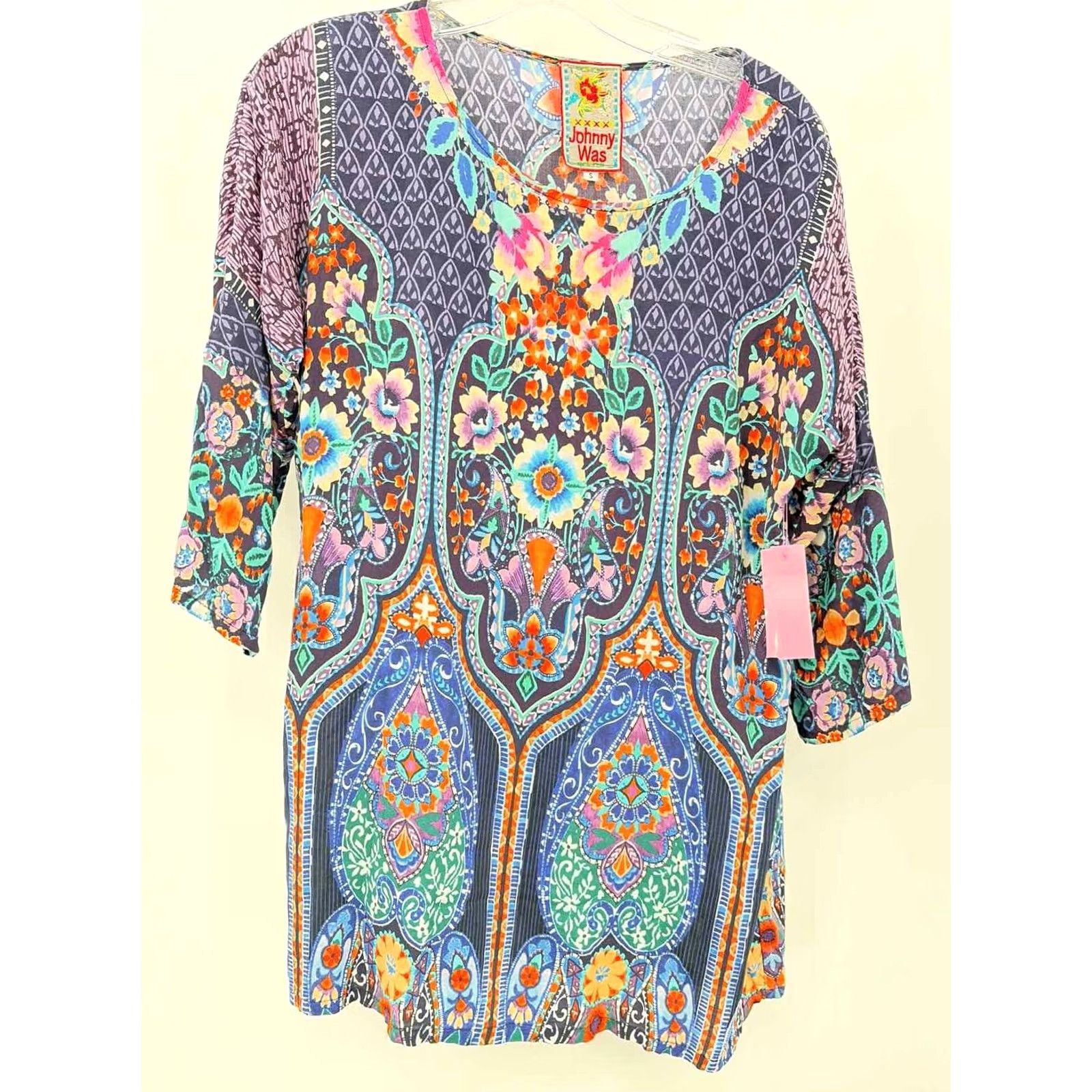 Johnny Was Pre-Owned Johnny Was Purple Size Small Tunic Blouse Size S / US 4 / IT 40 - 2 Thumbnail