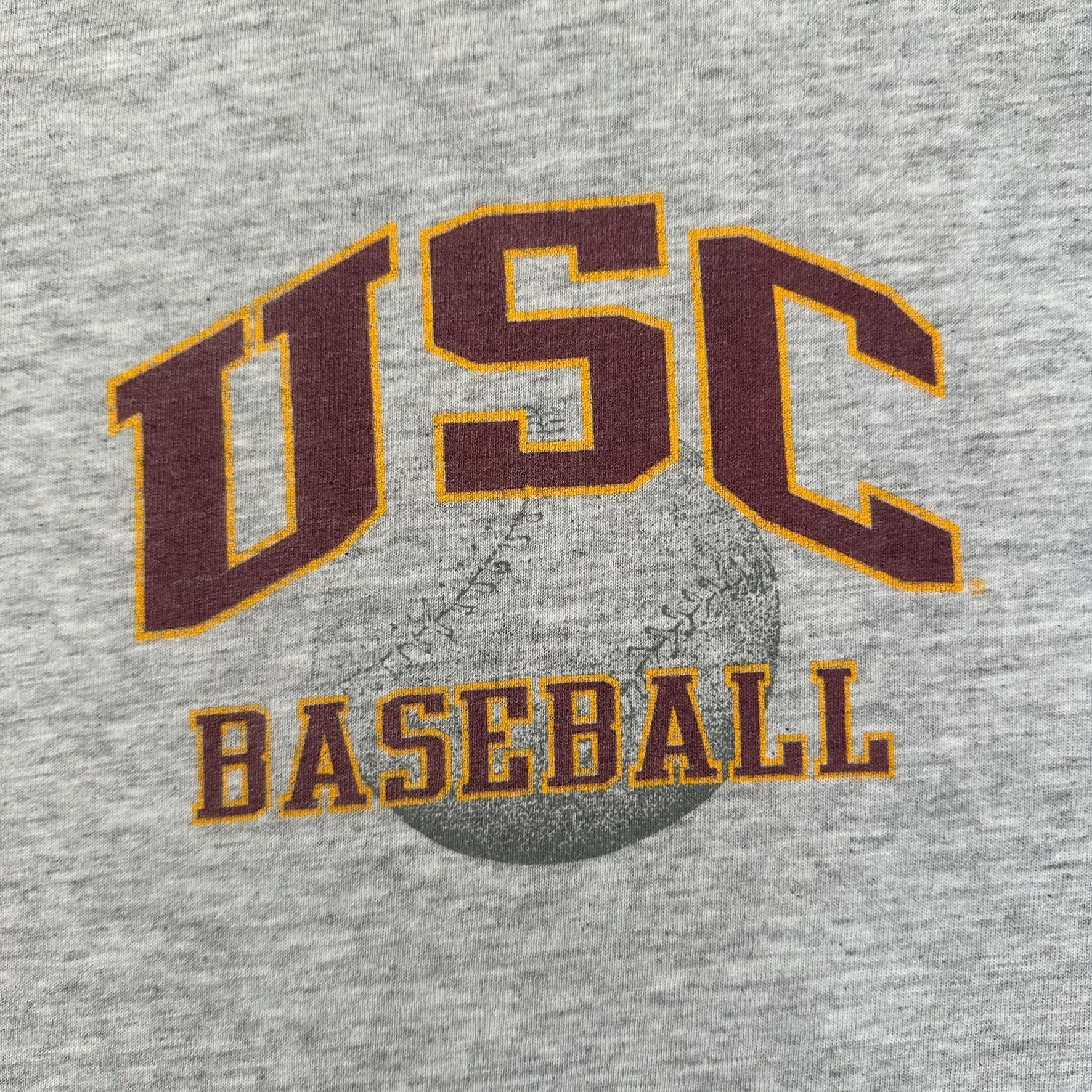 Vintage Vintage 90s USC Trojans Baseball T-Shirt Gray Single Stitch Size US L / EU 52-54 / 3 - 6 Thumbnail