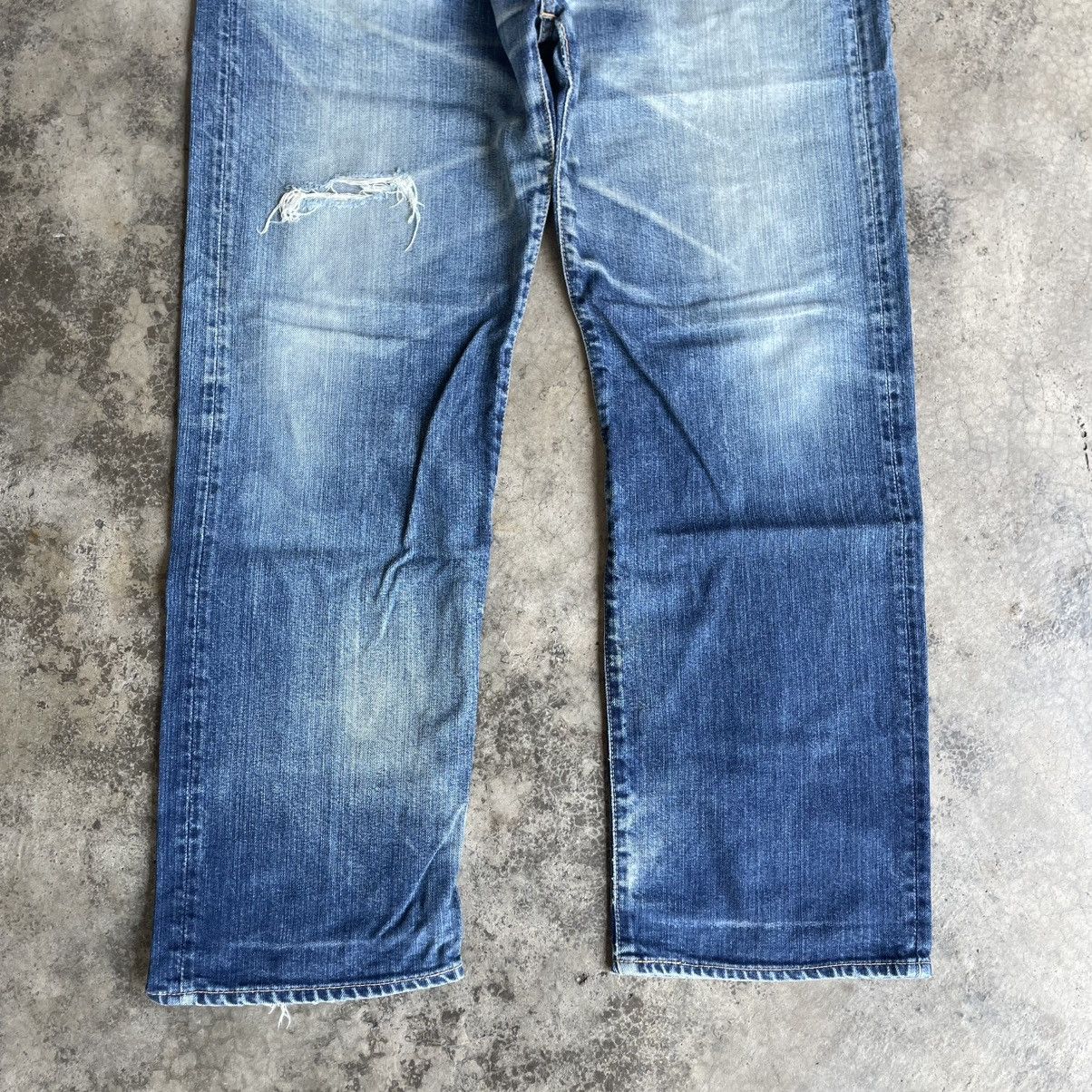 Nitraid 🔥🇯🇵Vintage Nitraid Skateboard Ripped Distress Denim Jeans Size US 36 / EU 52 - 3 Thumbnail