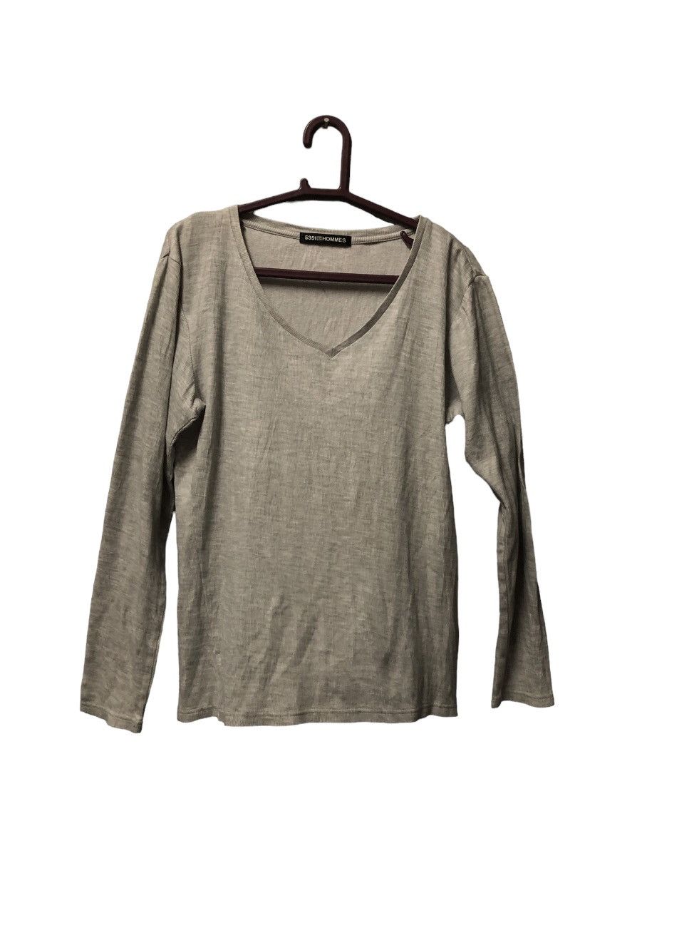 5351 POUR LES HOMMES × Designer 5351 Pour Les Hommes Vintage Long Sleeve Tee Shirt Size M / US 6-8 / IT 42-44 - 12 Thumbnail