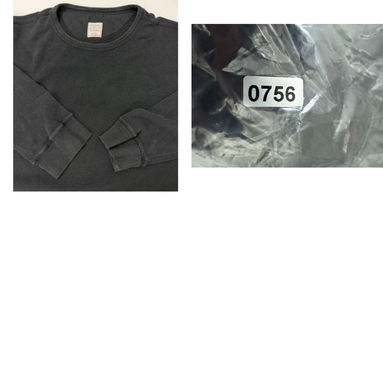 Merona VINTAGE Merona Shirt Men XL Boxy Fit Thermal Outdoors Midweight Cotton Waffle-Knit Y2K Black Size US XL / EU 56 / 4 - 9 Thumbnail