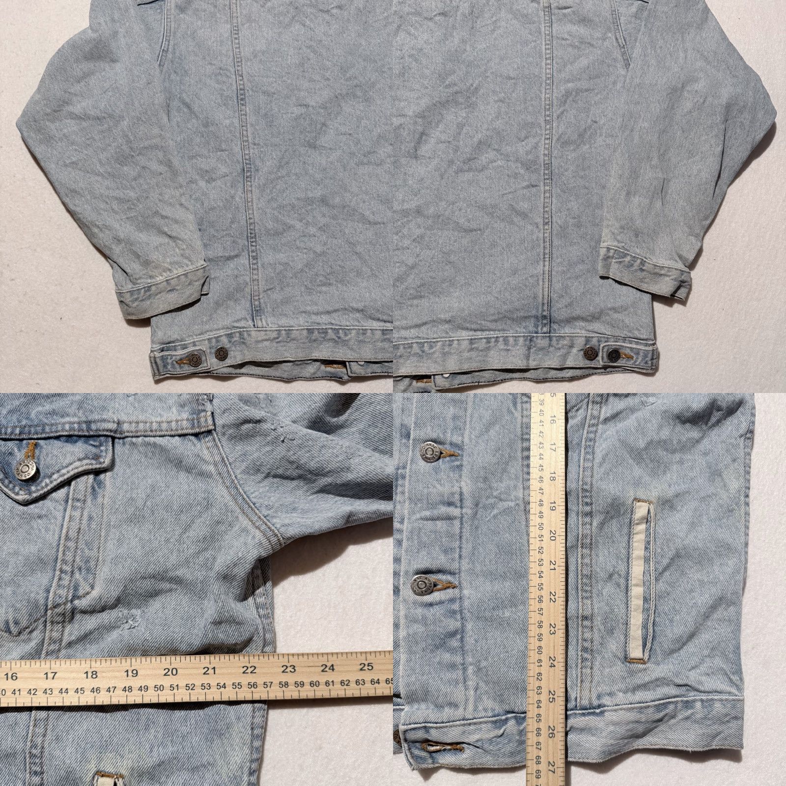 Vintage VINTAGE Arizona Jeans Co Trucker Jacket Blue Light Wash Denim USA Made - Medium Size US 31 - 9 Thumbnail