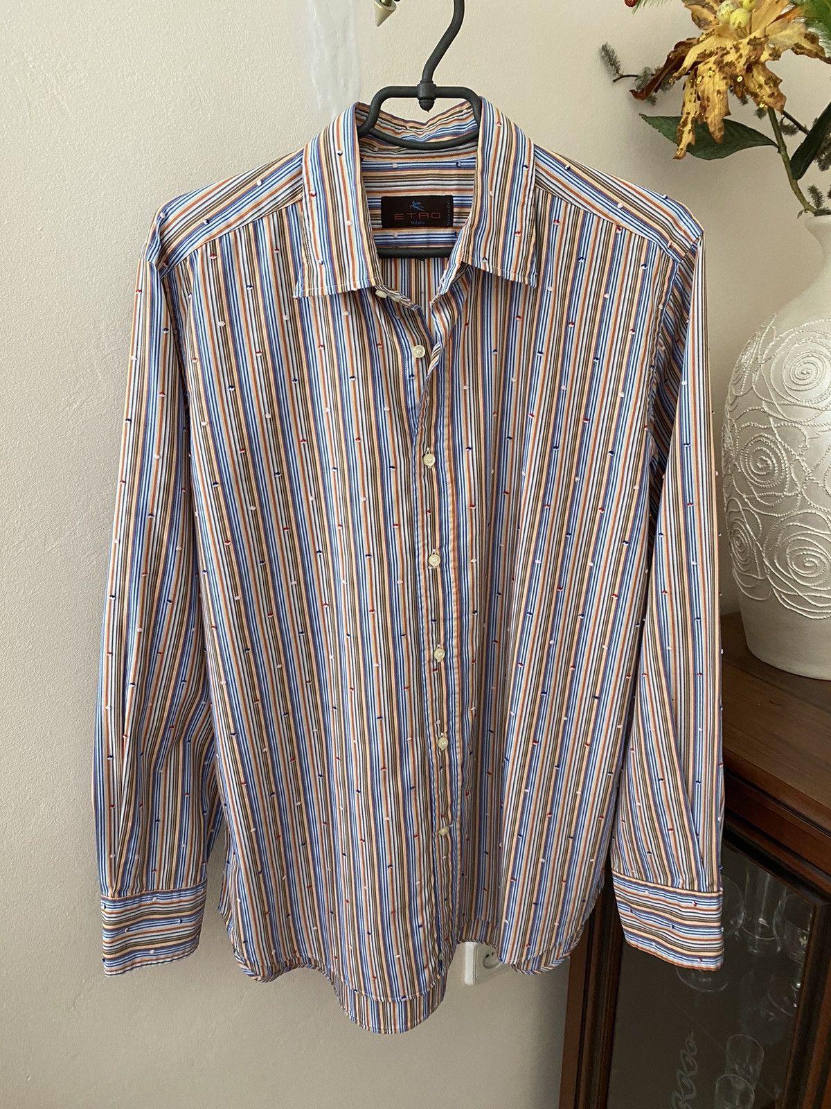 Etro × Vintage Vintage Etro Button Up Shirt Size US XL / EU 56 / 4 - 1 Thumbnail