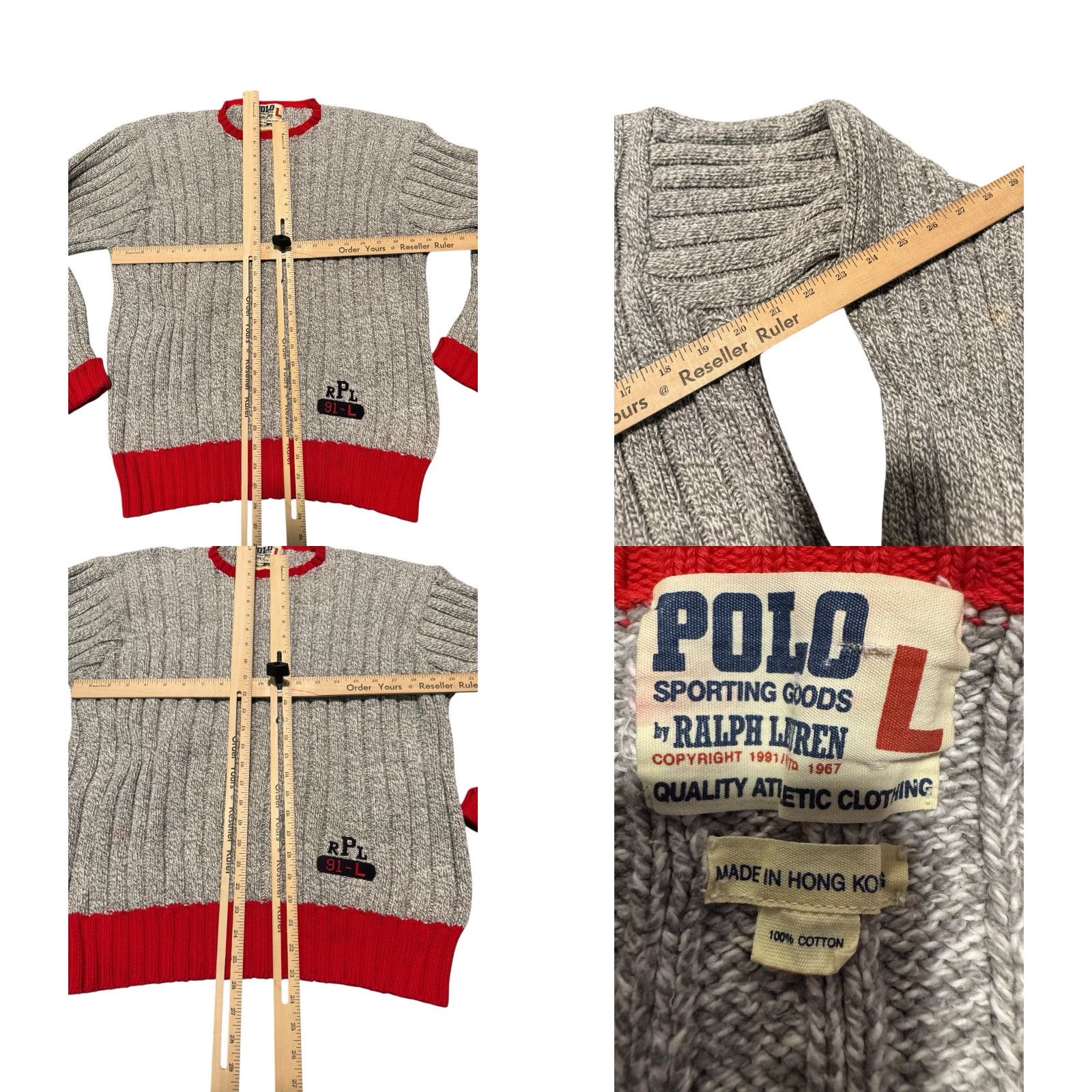 Polo Ralph Lauren VINTAGE Polo Ralph Lauren Sweater Mens Large Ribbed PRL Polo Sporting Goods 90s Polo Size US L / EU 52-54 / 3 - 9 Thumbnail