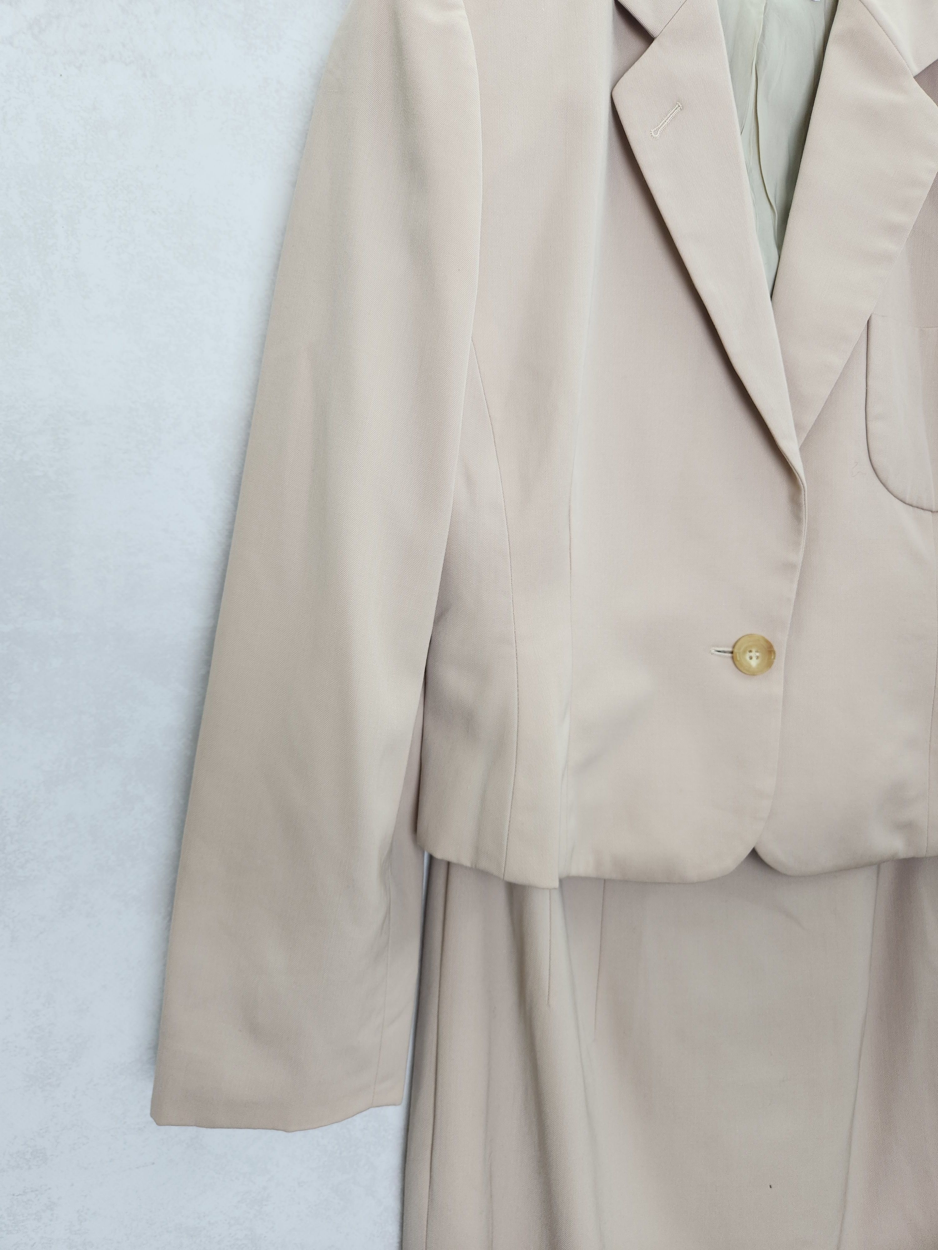 Jil Sander Jil Sander + beige viscose suit blazer skirt size 38 Size M / US 6-8 / IT 42-44 - 4 Thumbnail