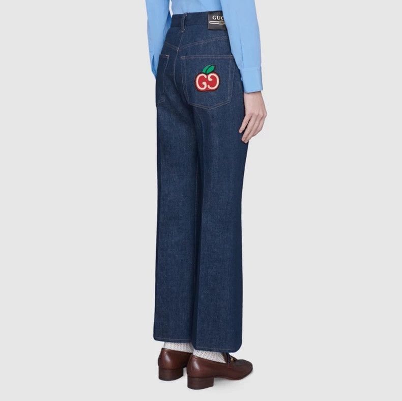 Gucci GucciGG apple-decorated washed jeans 2503-Nextarrow Size 25" / US 0 / IT 36 - 3 Thumbnail