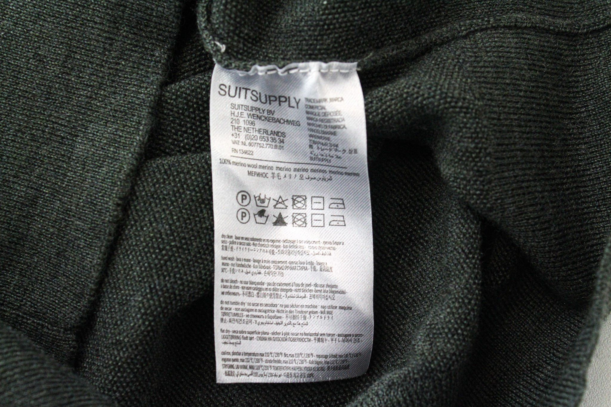 Suitsupply ~S Green Merino Wool Short Sleeved Polo 72185 Size US S / EU 44-46 / 1 - 6 Thumbnail