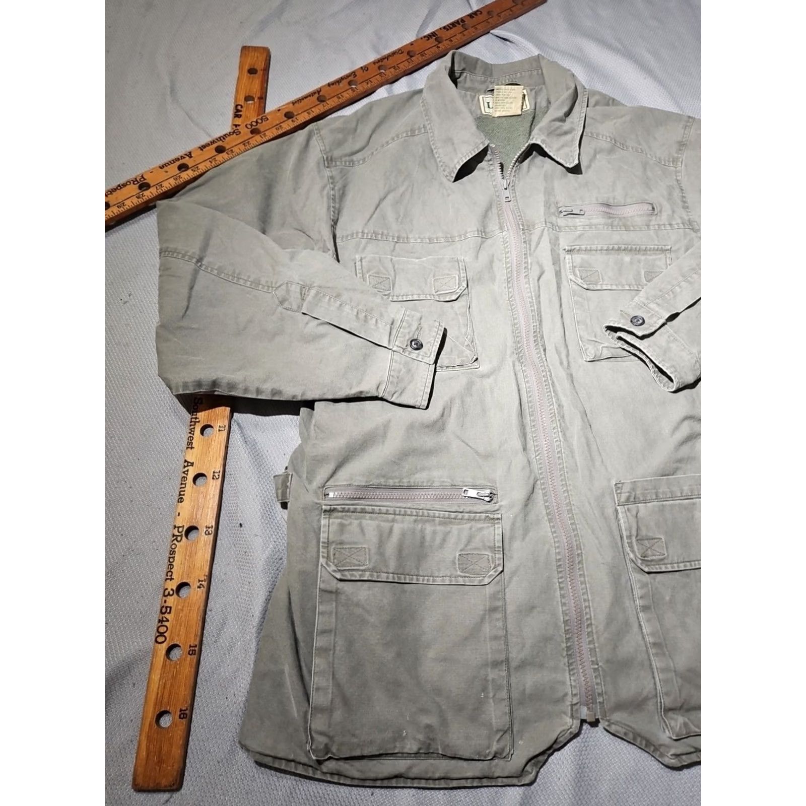 Vintage VINTAGE L.L. Bean Military Jacket Mens XL Tall Green Safari Chore Barn Coat Canvas Jacket Size US XL / EU 56 / 4 - 3 Thumbnail