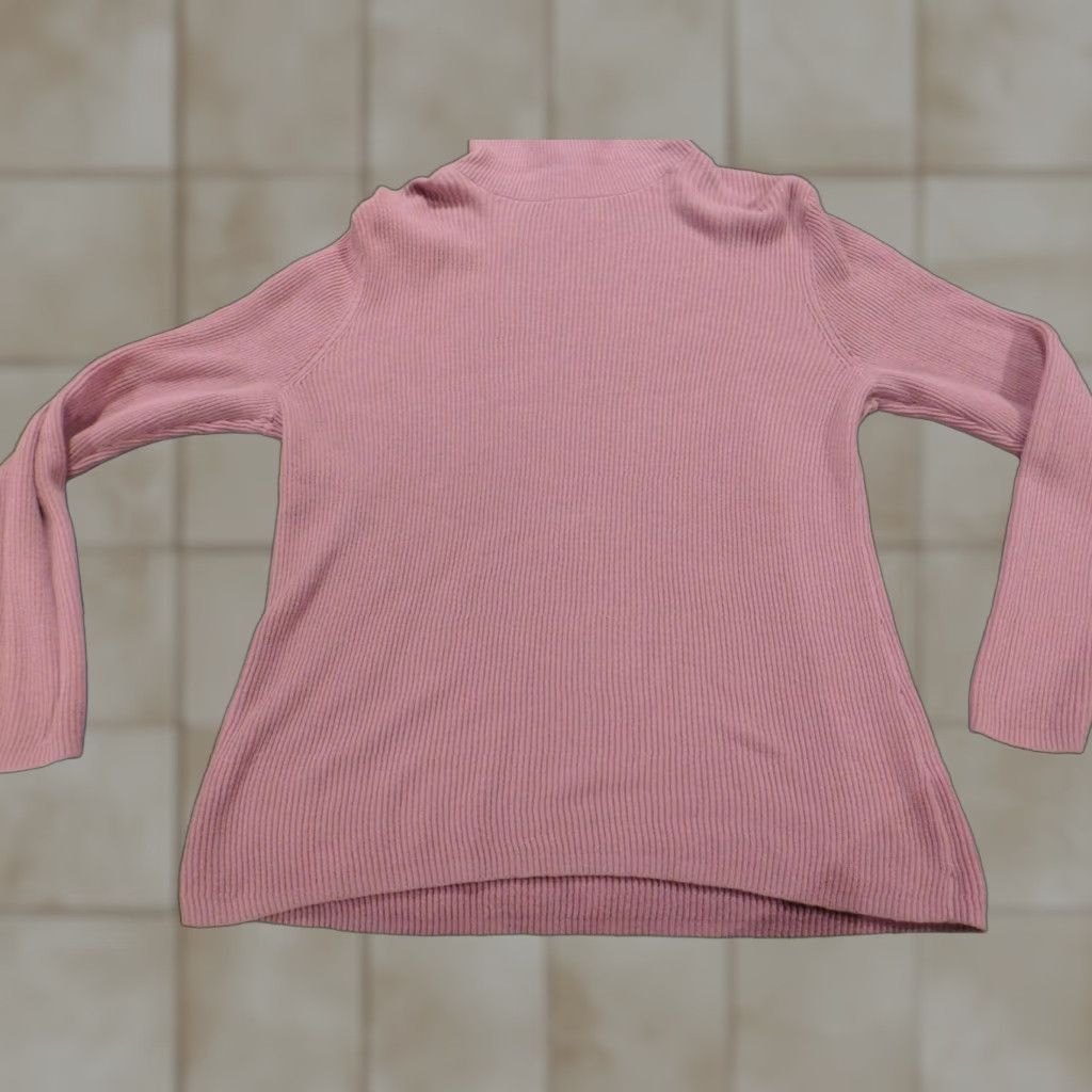 Croft & Barrow Croft & Barrow Womens Sweater Large Purple Stretch Pullover Turtleneck Size L / US 10 / IT 46 - 1 Thumbnail