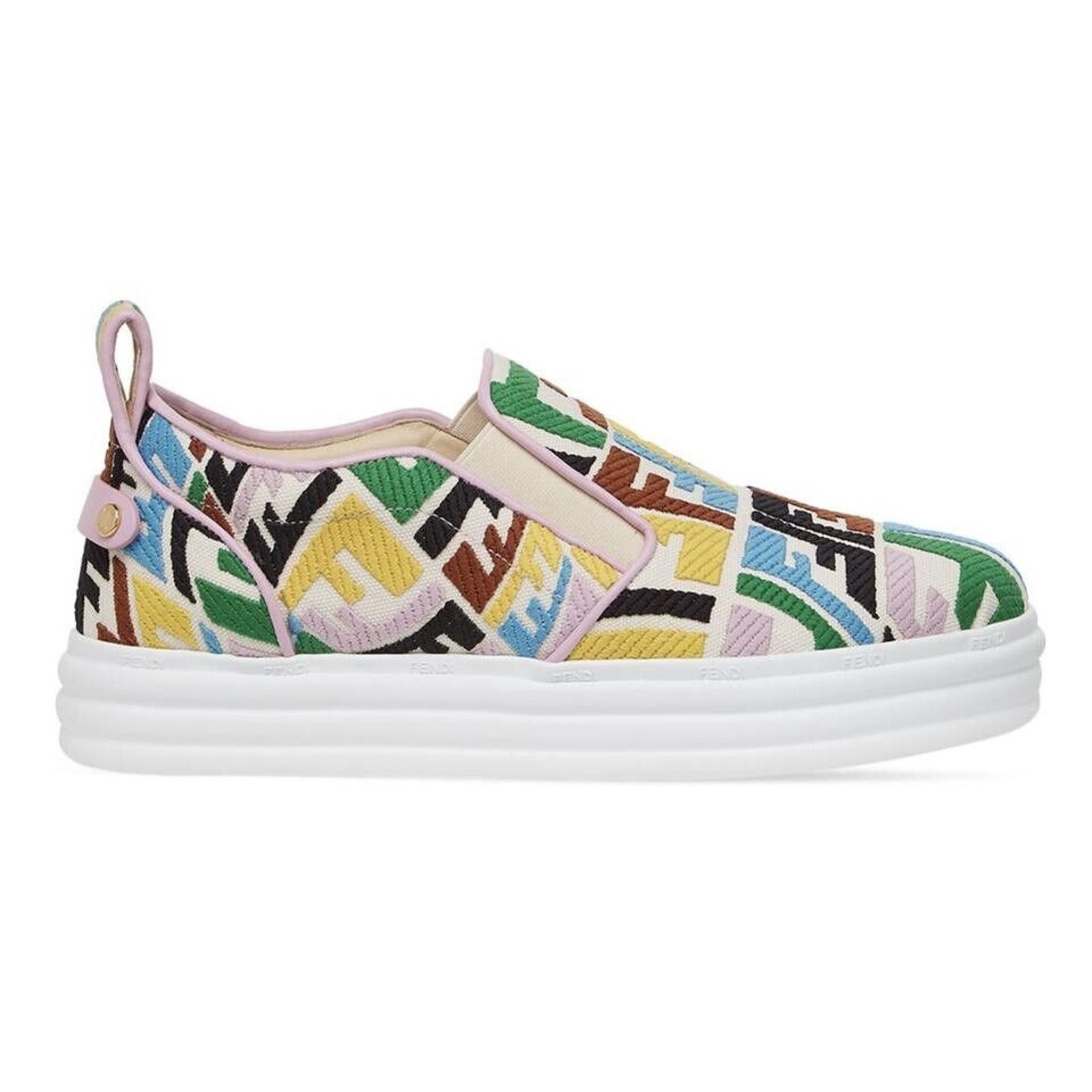 Fendi Vertigo FF Logo Platform Low Top Trainer Slip On Sneaker 36 Size US 6 / IT 36 - 1 Thumbnail