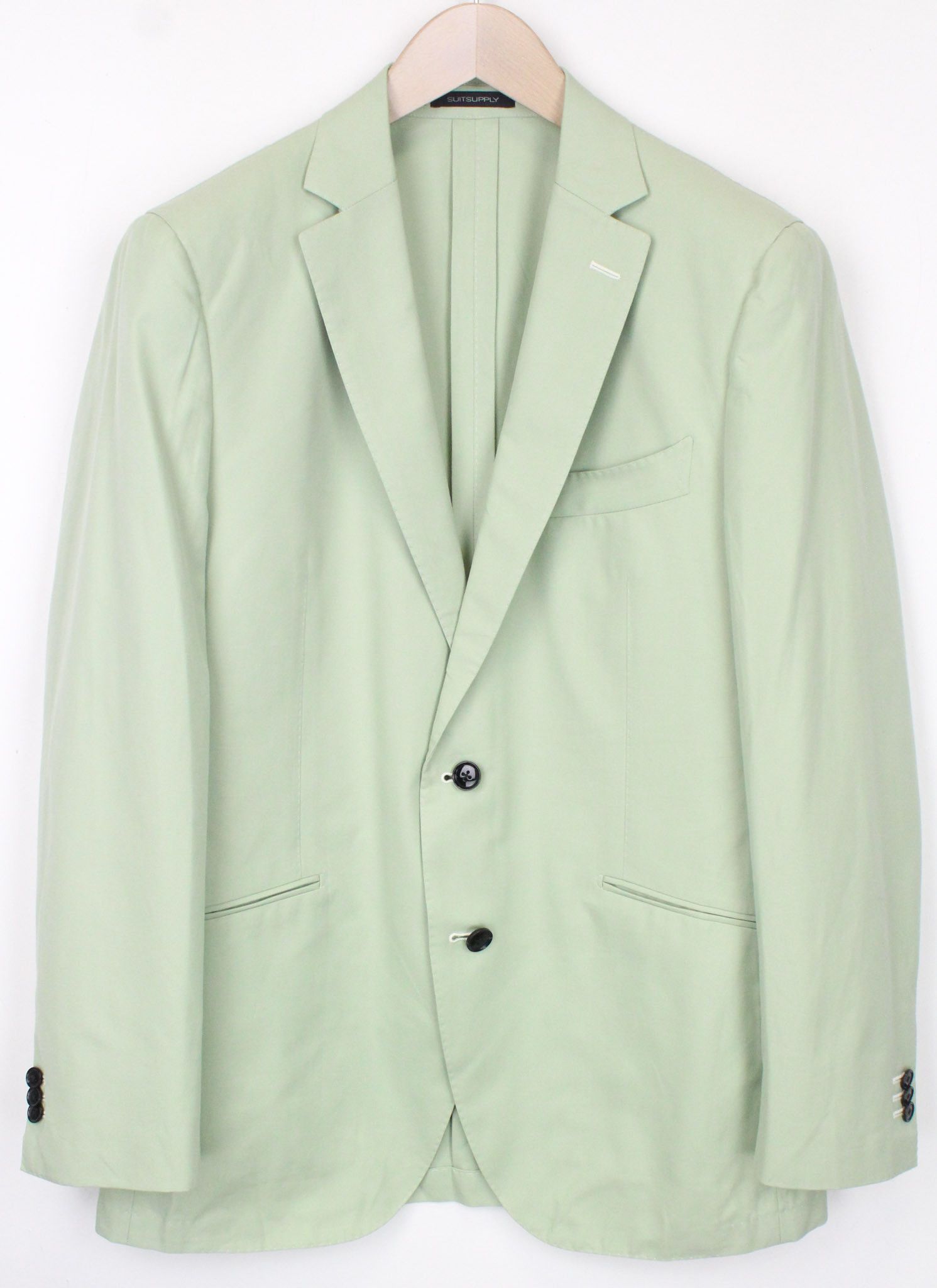 image of Suitsupply La Spalla Uk42R Light Green Cotton Unlined Blazer 71952, Men's