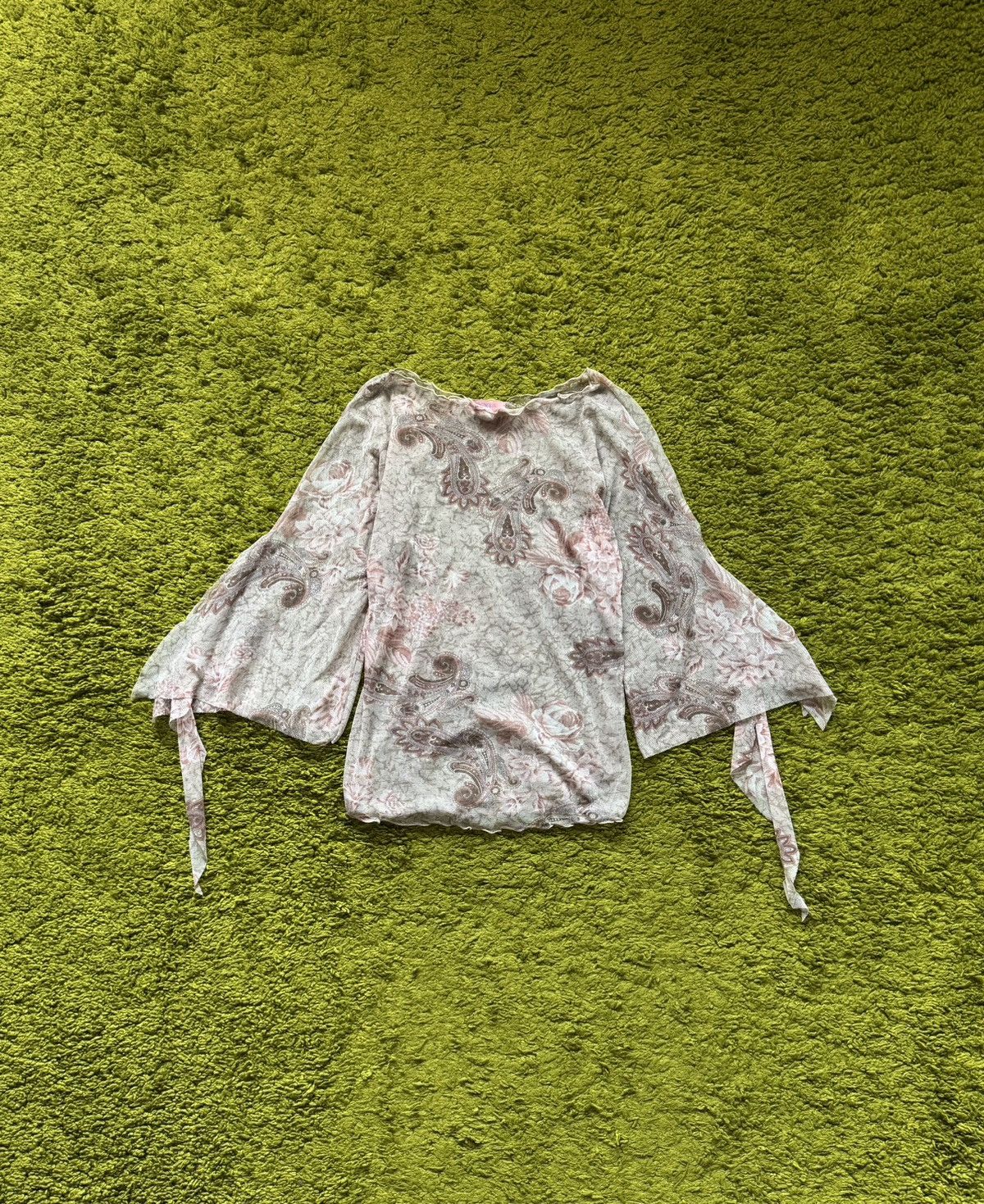 Hysteric Glamour Avant Garde Japanese Y2K Gaultier style mesh floral blouse Size S / US 4 / IT 40 - 1 Thumbnail