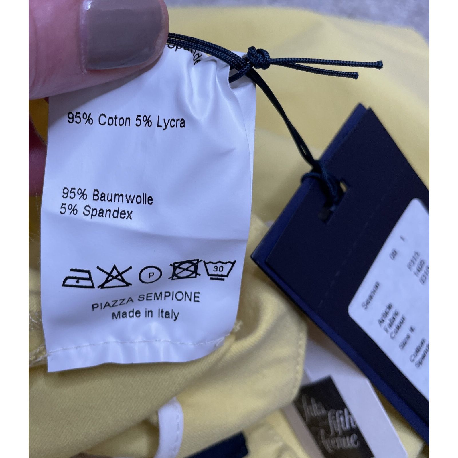 Piazza Sempione Piazza Sempione Yellow Cotton Audrey Cropped Pants Capris 10 Size 30" / US 8 / IT 44 - 8 Thumbnail