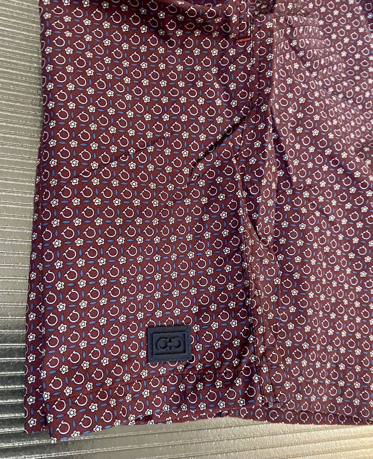 Salvatore Ferragamo Ferragamo 🇮🇹 Merlot Logo Techno swimsuit resort boxer 54 NEW Size US 38 / EU 54 - 5 Thumbnail