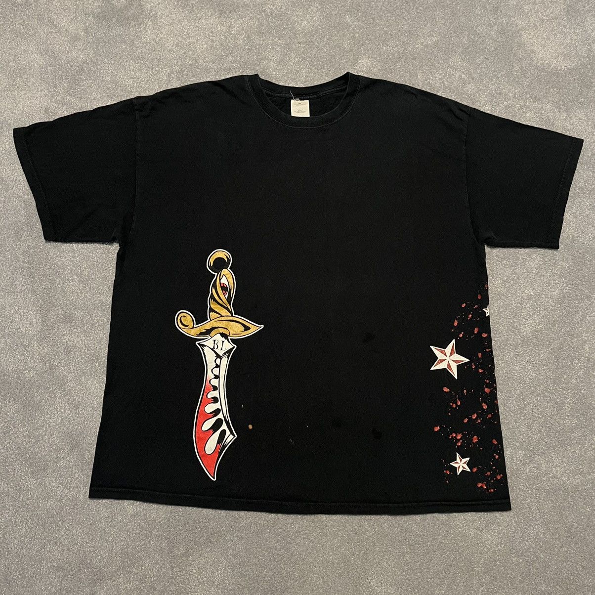 Affliction Vintage 2000s Affliction Style Black List Sword Graphic Tee Size US XXL / EU 58 / 5 - 1 Thumbnail