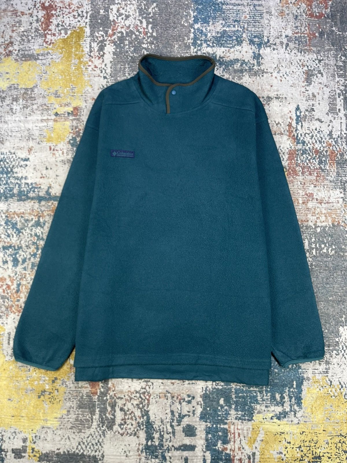 Vtg USA Columbia Sportswear Pull Over Fleece Sweatshirt