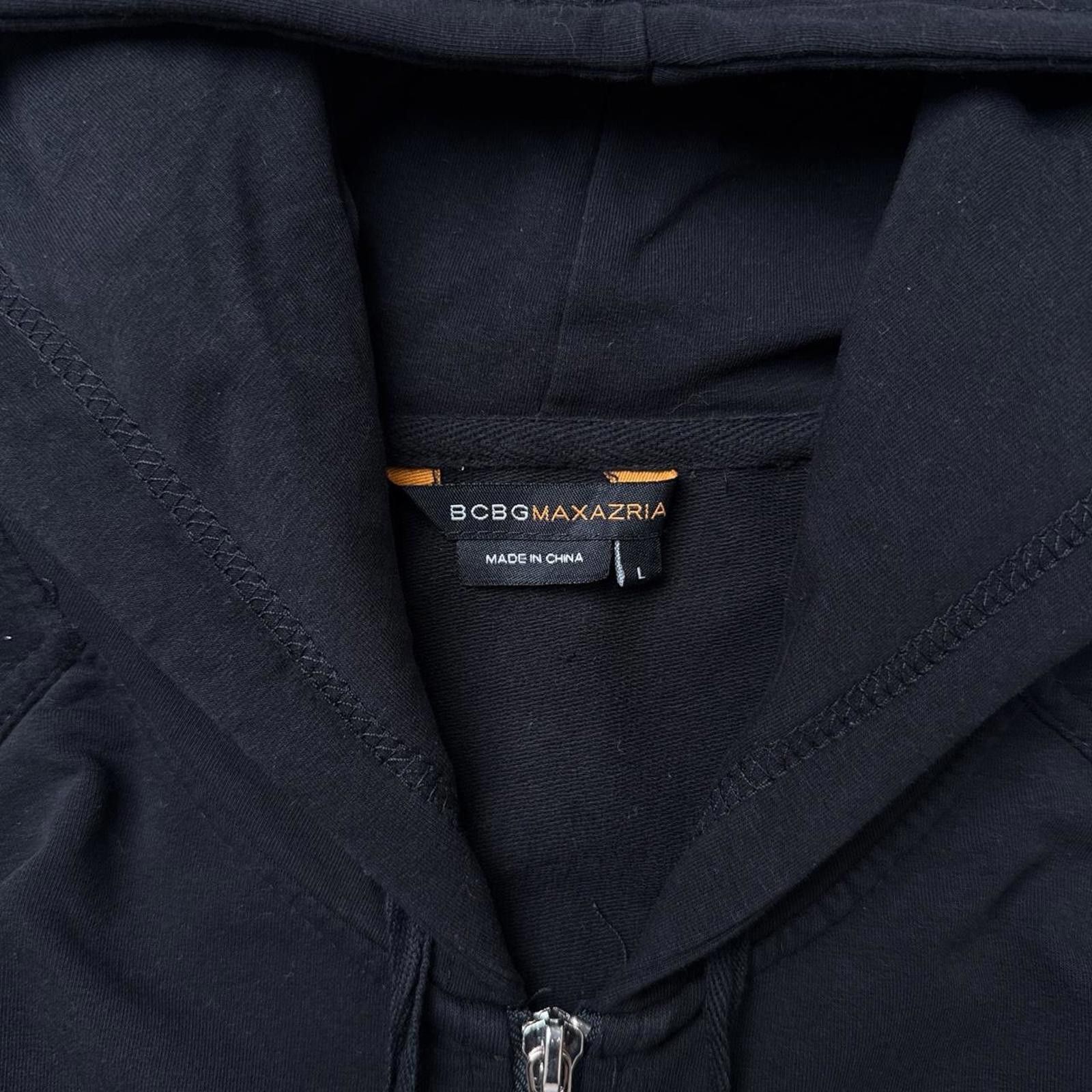Bcbgmaxazria Y2K BCBG 00s black zip up hoodie jacket Size L / US 10 / IT 46 - 5 Thumbnail