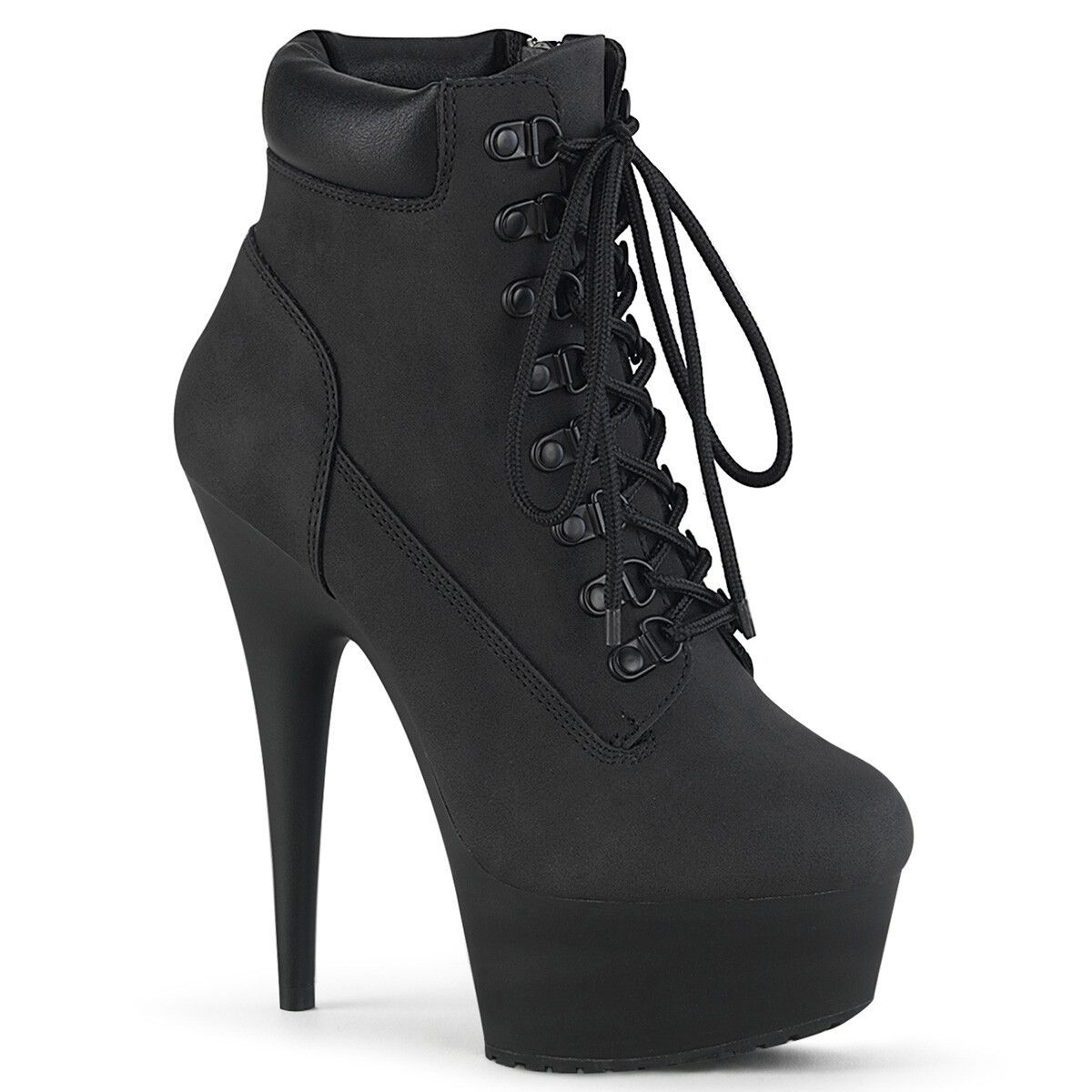 Other Delight 600tl Black Nubuck Work Style 6" High Heel Ankle Boo Size US 7 / IT 37 - 6 Thumbnail