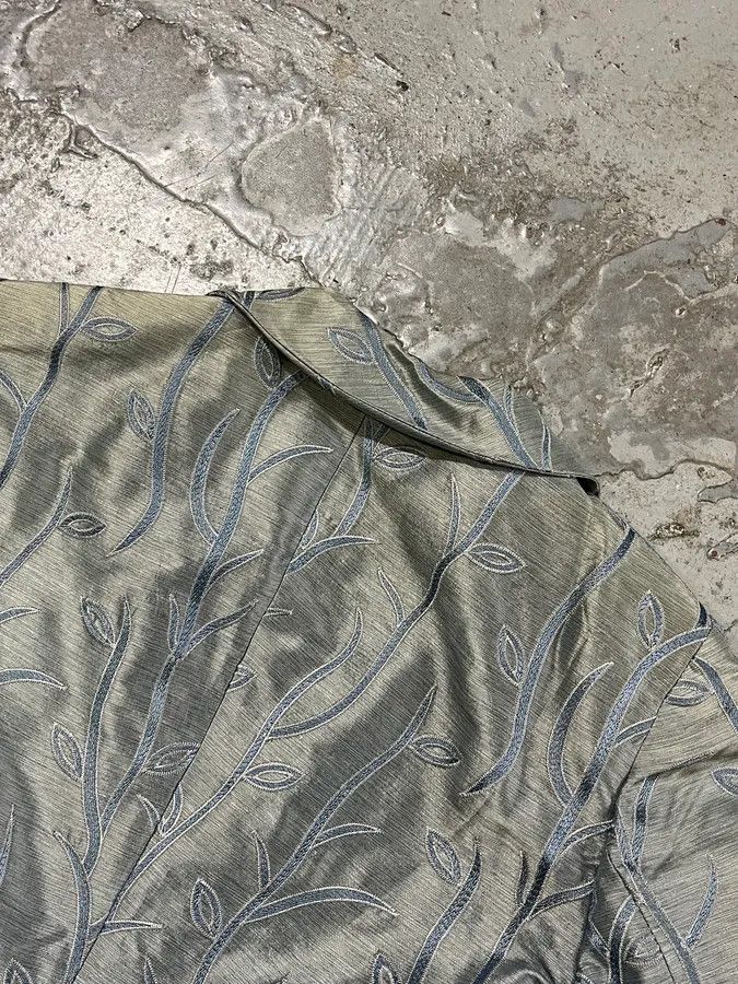 Emporio Armani SS2005 Emporio Armani Tree Branches Blue Silver Suit Jacket Size XS / US 0-2 / IT 36-38 - 6 Thumbnail