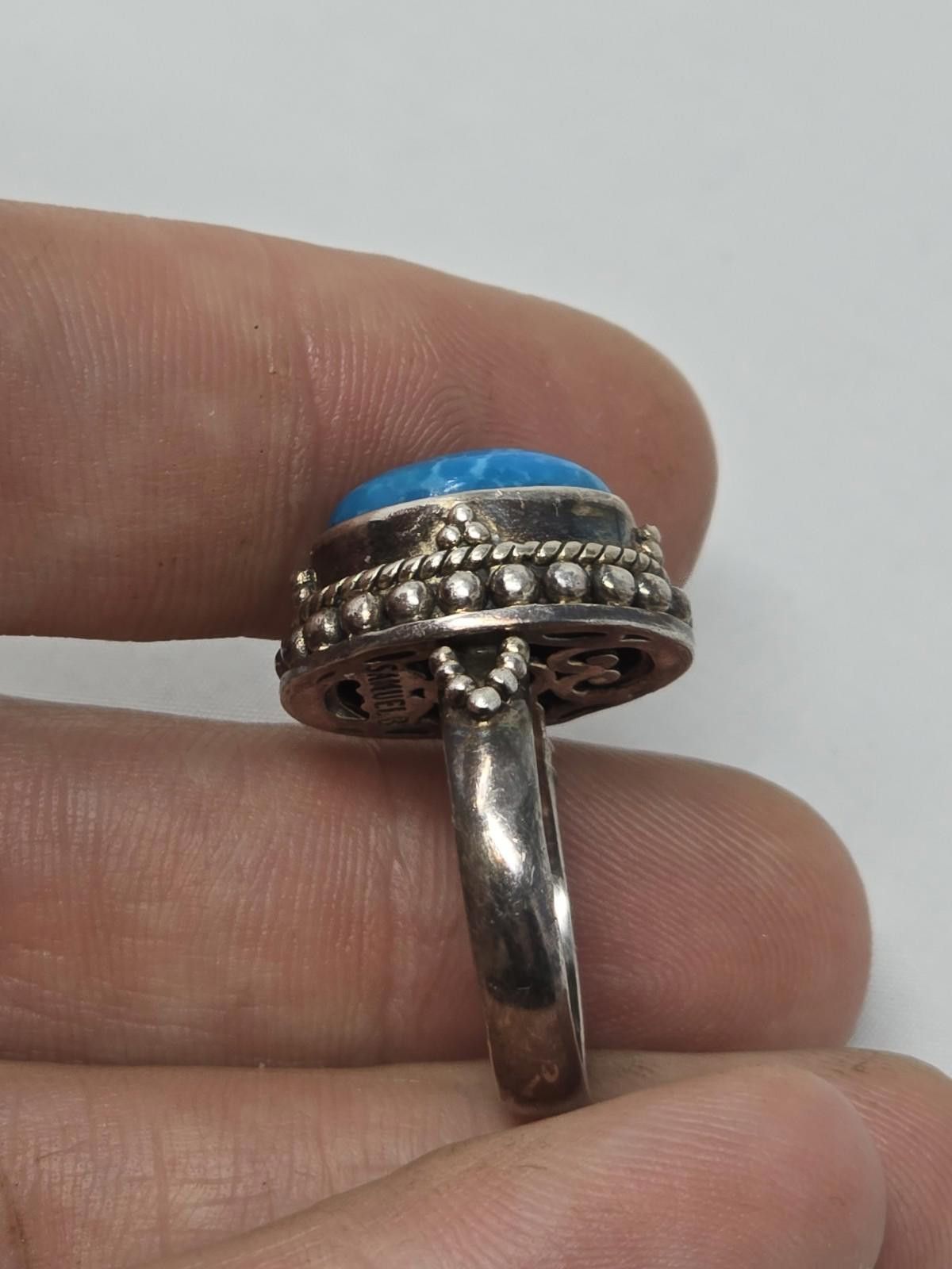 Other Samuel B Turquoise Ring Size 10 Handmade in Bali Sterling Size ONE SIZE - 5 Thumbnail