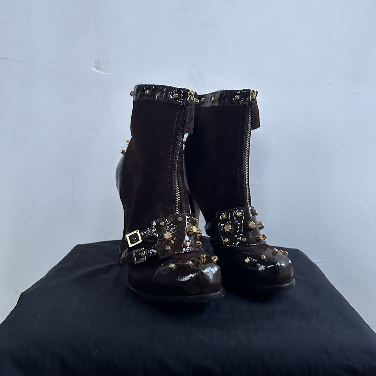 Dsquared2 Dsquared Bone Heel y2k 2010 Runway Limited Edition Boots Size US 10 / IT 40 - 3 Thumbnail