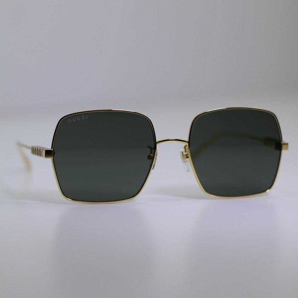 Gucci NEW Gucci GG1434S 001 Yellow Gold Grey Unisex Authentic Size ONE SIZE - 4 Thumbnail