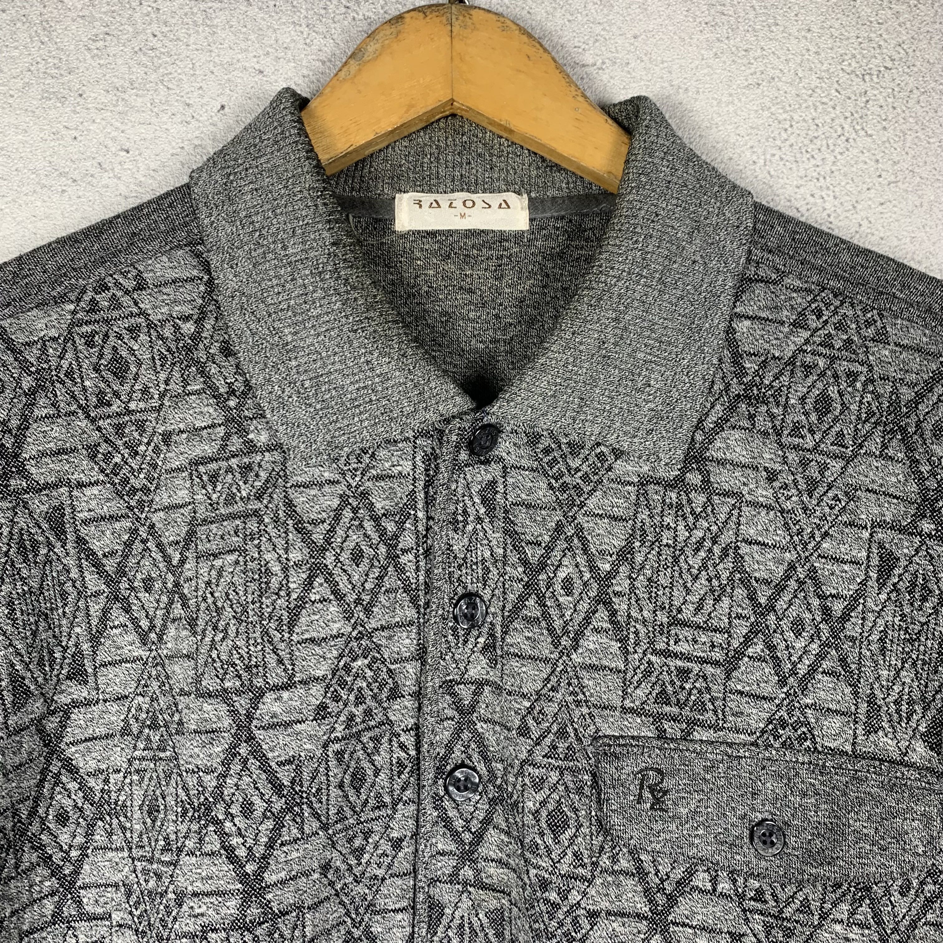 Vintage Vintage Razosa Pattern Collared Sweatshirt Crewneck Size US M / EU 48-50 / 2 - 3 Thumbnail
