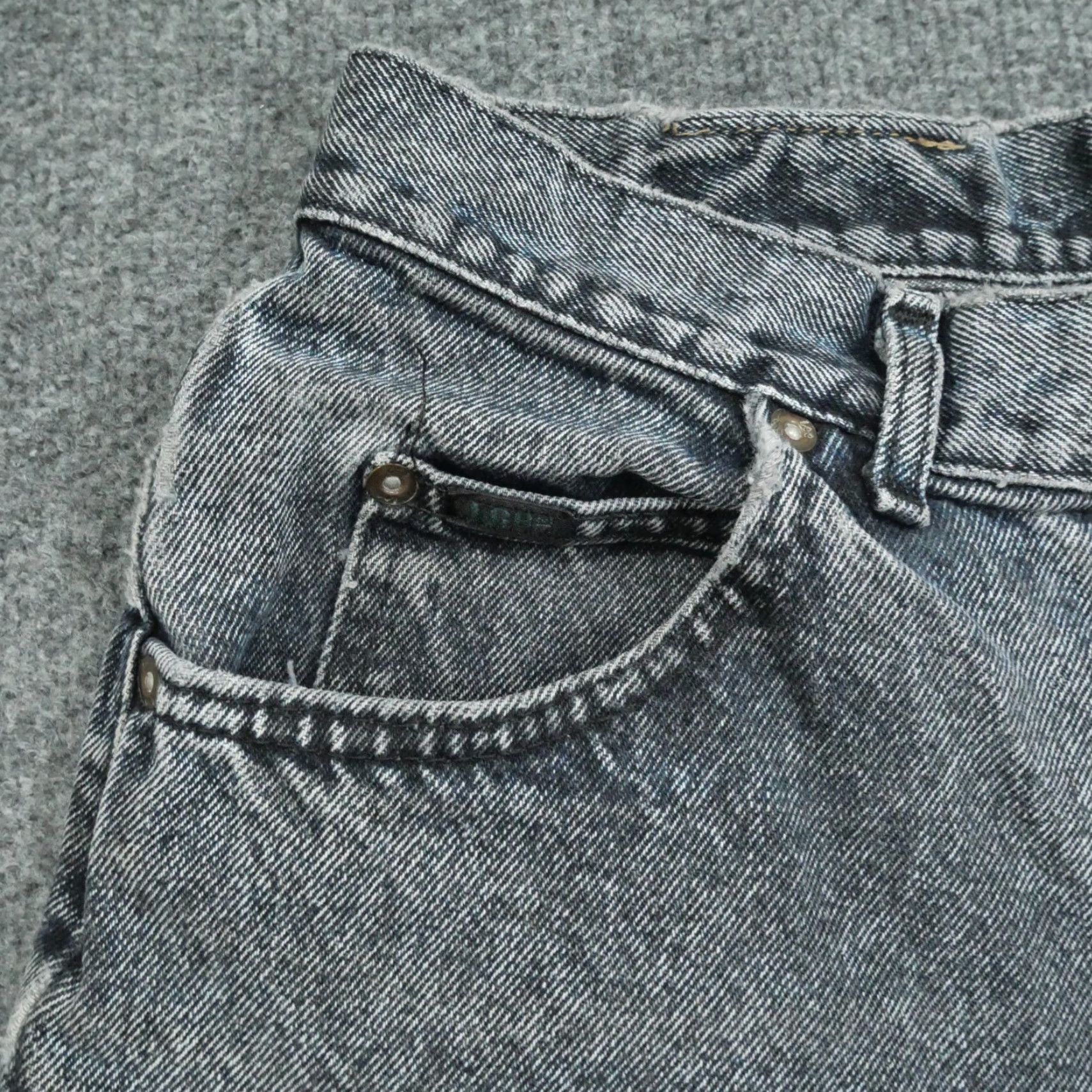 Lee VINTAGE Lee Jeans Mens 33x30 Black Denim 90s Distressed 5-Pocket Jeans Womens? Size US 31 - 3 Thumbnail