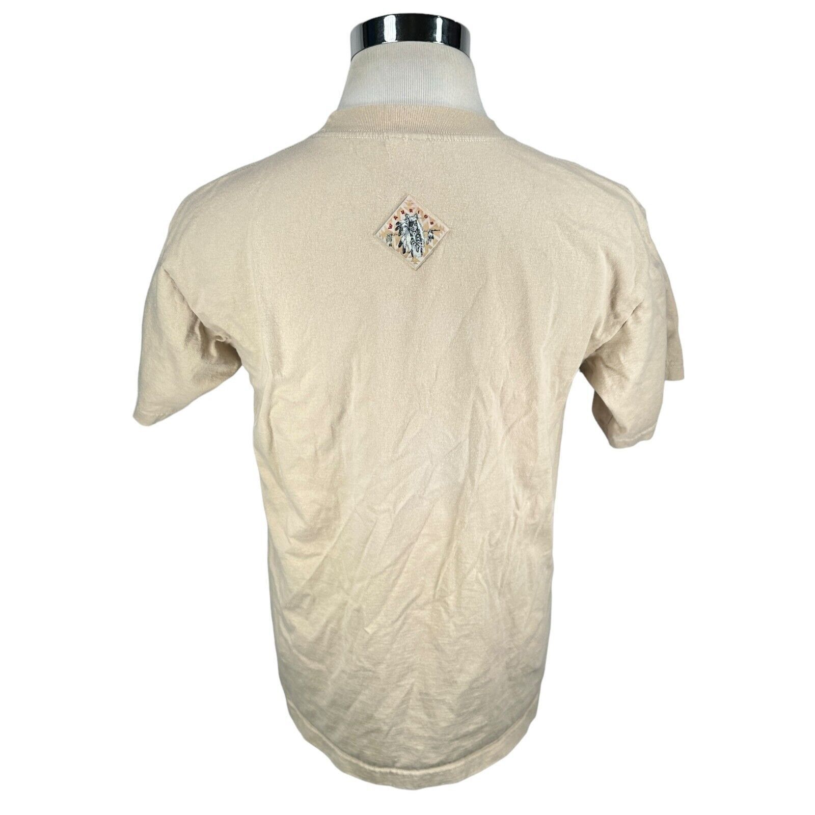 The Unbranded Brand Vintage Menchego Native American T-Shirt Men L Beige Cotton Size US L / EU 52-54 / 3 - 4 Thumbnail
