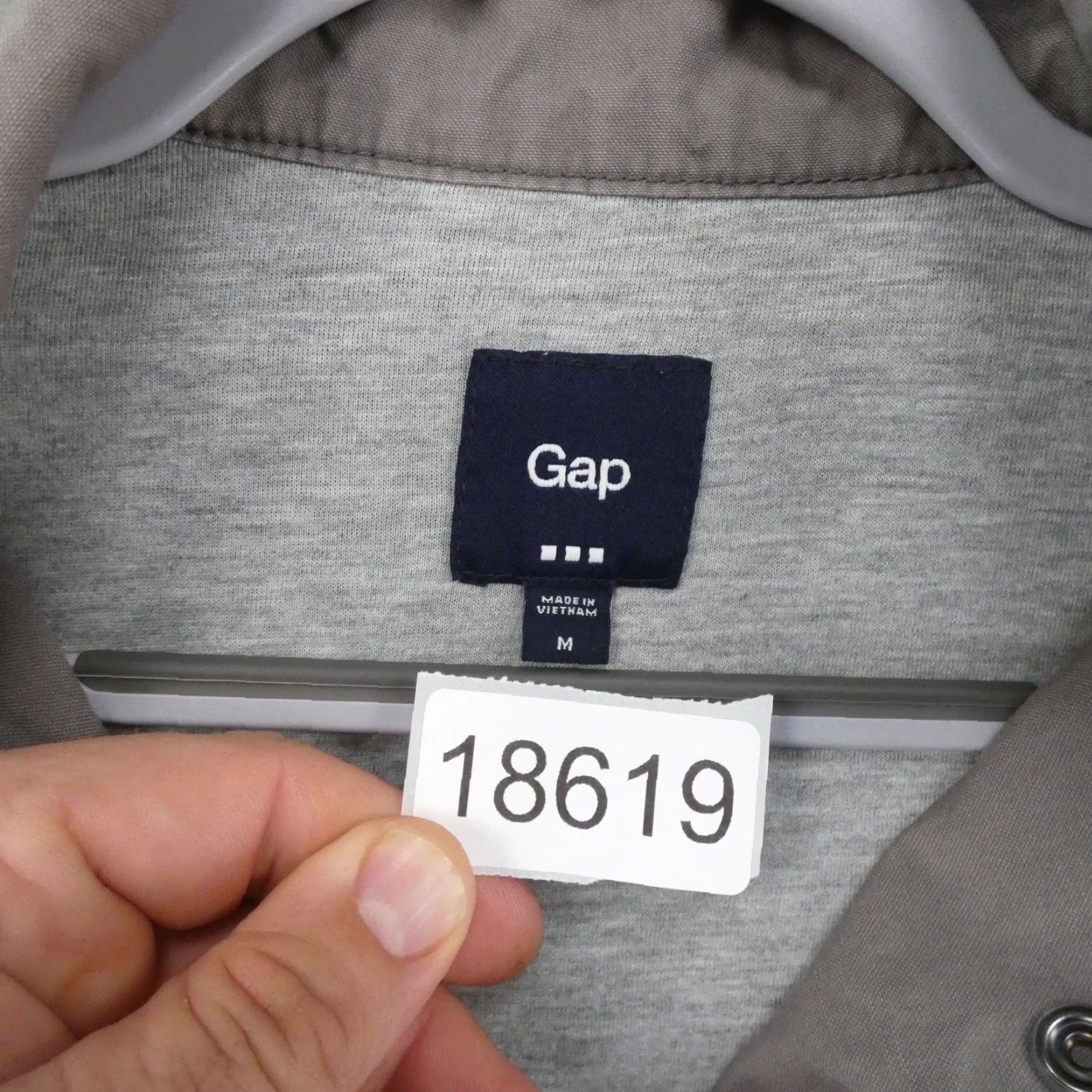 Gap Gap Jacket Womens Medium Gray Jersey Lined Barn Coat Full Zip Drawstring Size M / US 6-8 / IT 42-44 - 7 Thumbnail