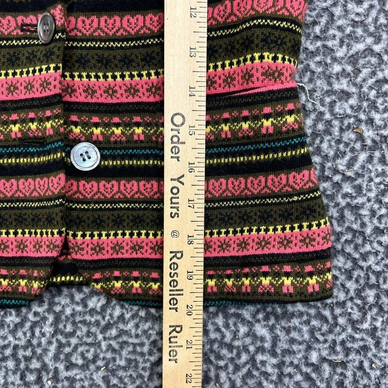 Other Iisley New York Blazer Cardigan XS Fair Isle Wool Knit Size XS / US 0-2 / IT 36-38 - 4 Thumbnail