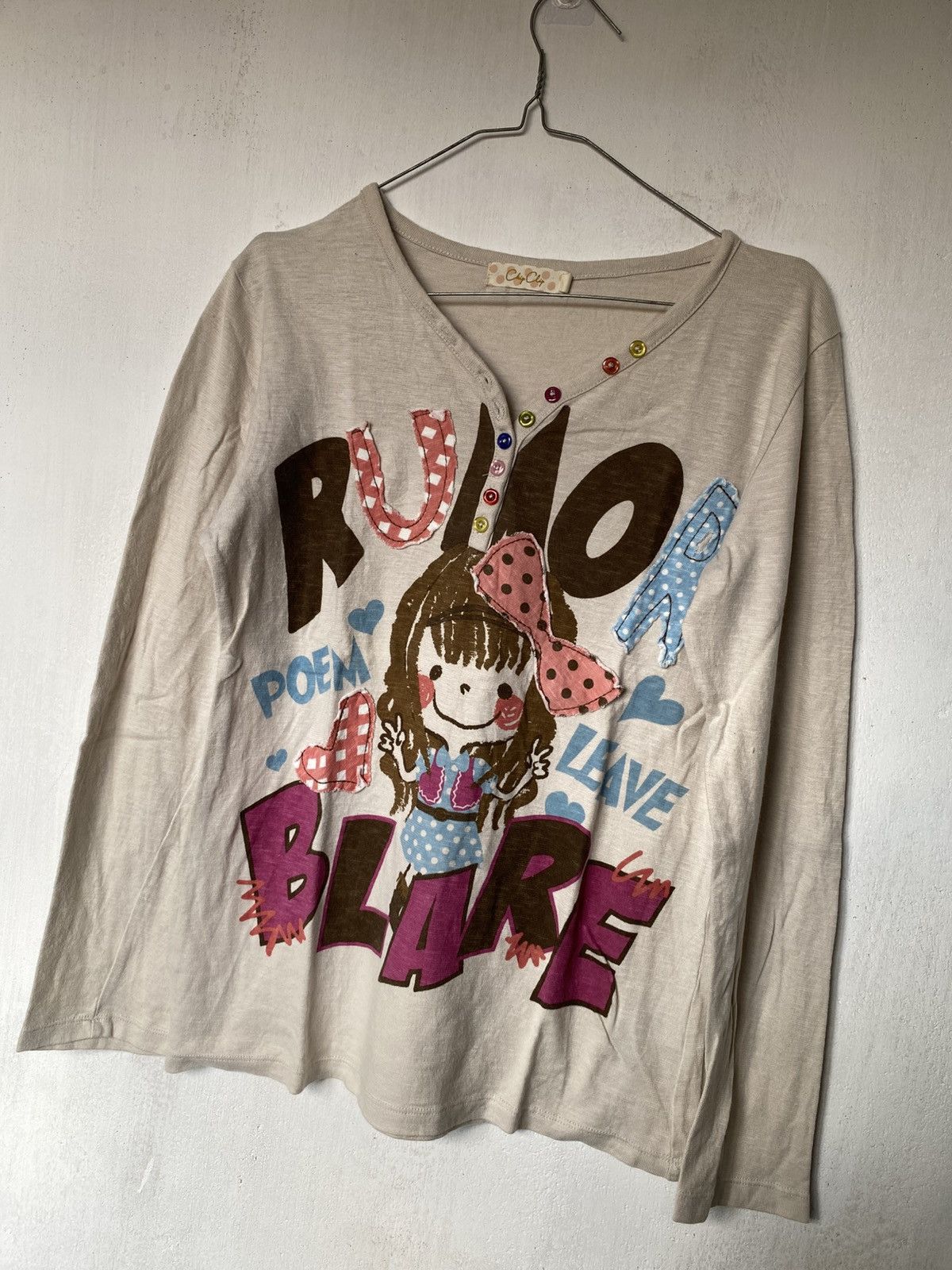Beauty Beast × If Six Was Nine × Japanese Brand Clip Clip Poem Multi Button Longsleeve Size US M / EU 48-50 / 2 - 2 Thumbnail