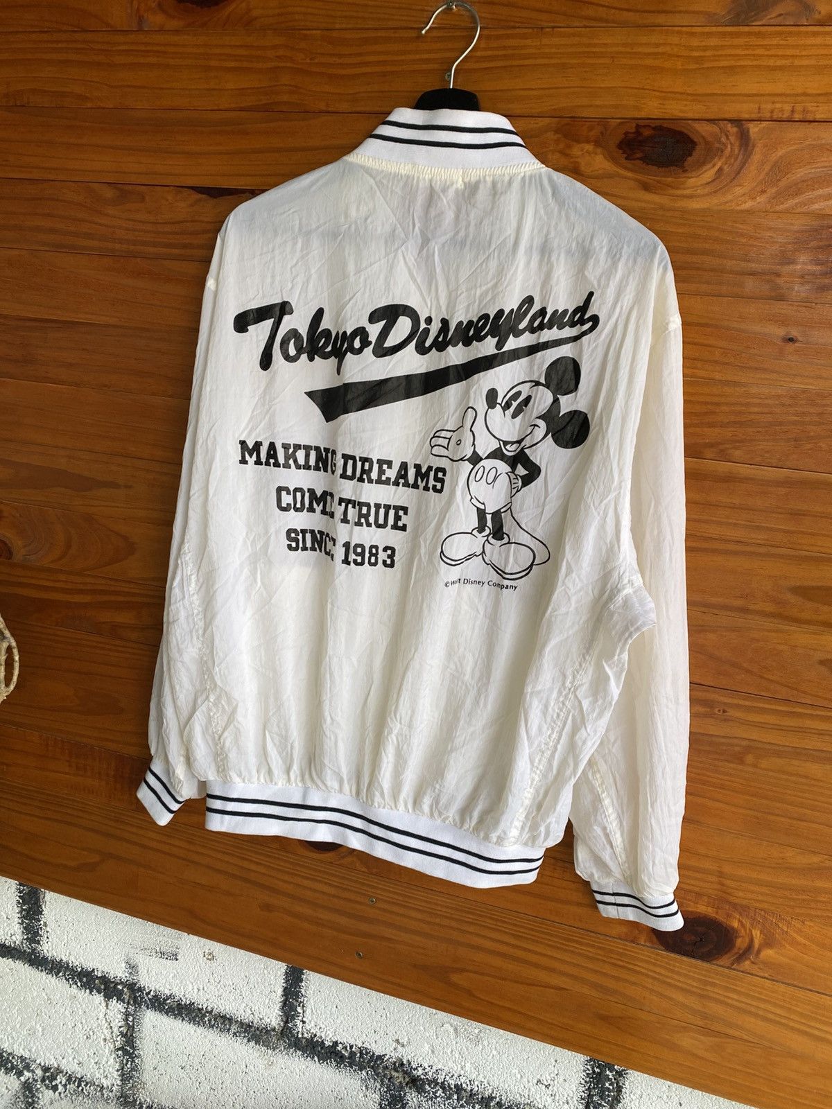 Disney Tokyo Disneyland Vintage Zip Jacket Mickey Mouse Print Size US L / EU 52-54 / 3 - 4 Thumbnail
