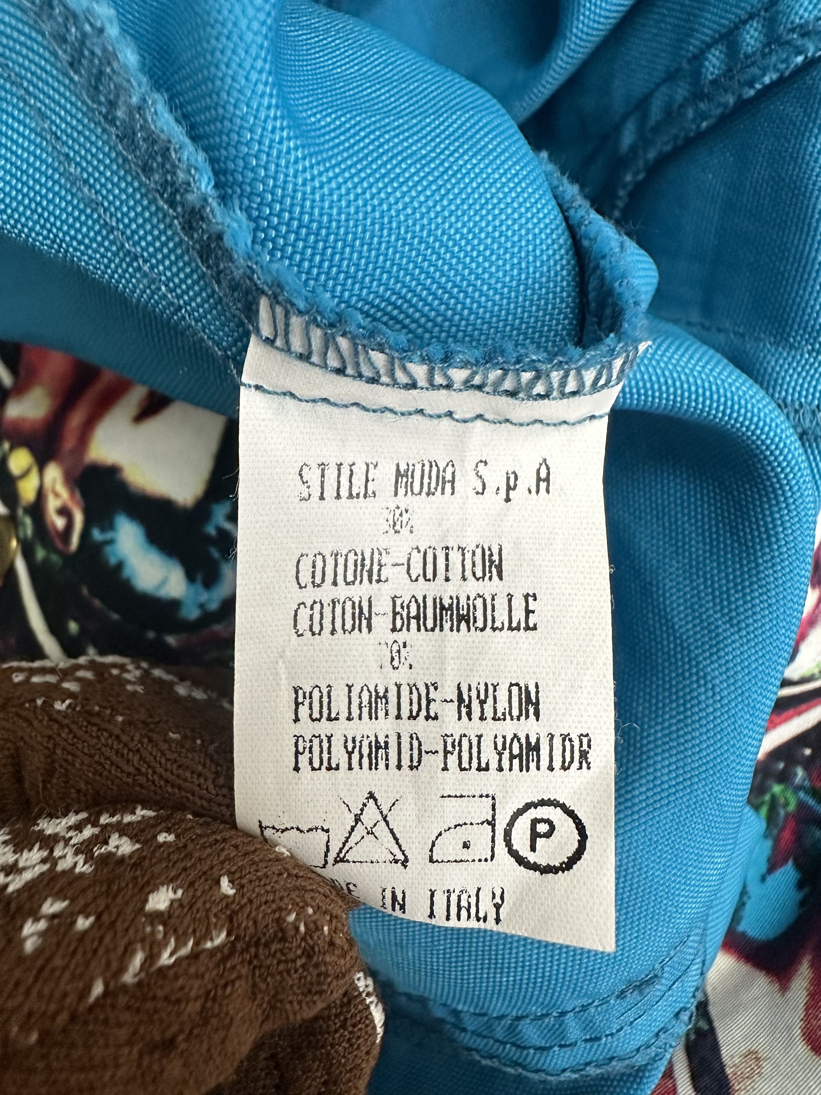 Jean Paul Gaultier AW1995 Blue "Faces" Biker Jacket Size M / US 6-8 / IT 42-44 - 12 Thumbnail