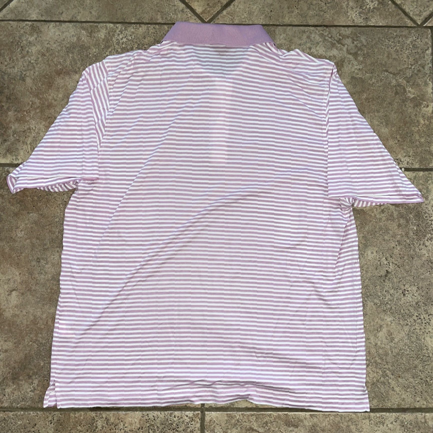 Vintage VINTAGE Marbas Pink Striped Polo Italy Mens XL Size US XL / EU 56 / 4 - 4 Thumbnail