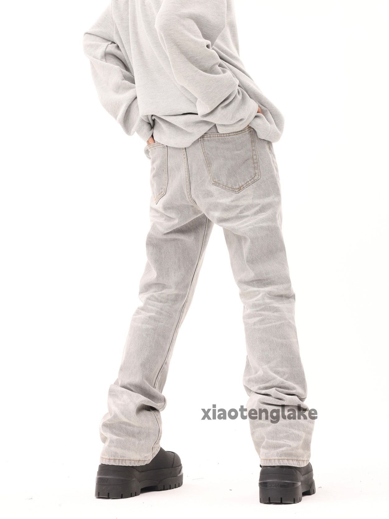 Designer × Japanese Brand × Vintage distressed faded grunge flared jeans Size US 28 / EU 44 - 2 Thumbnail