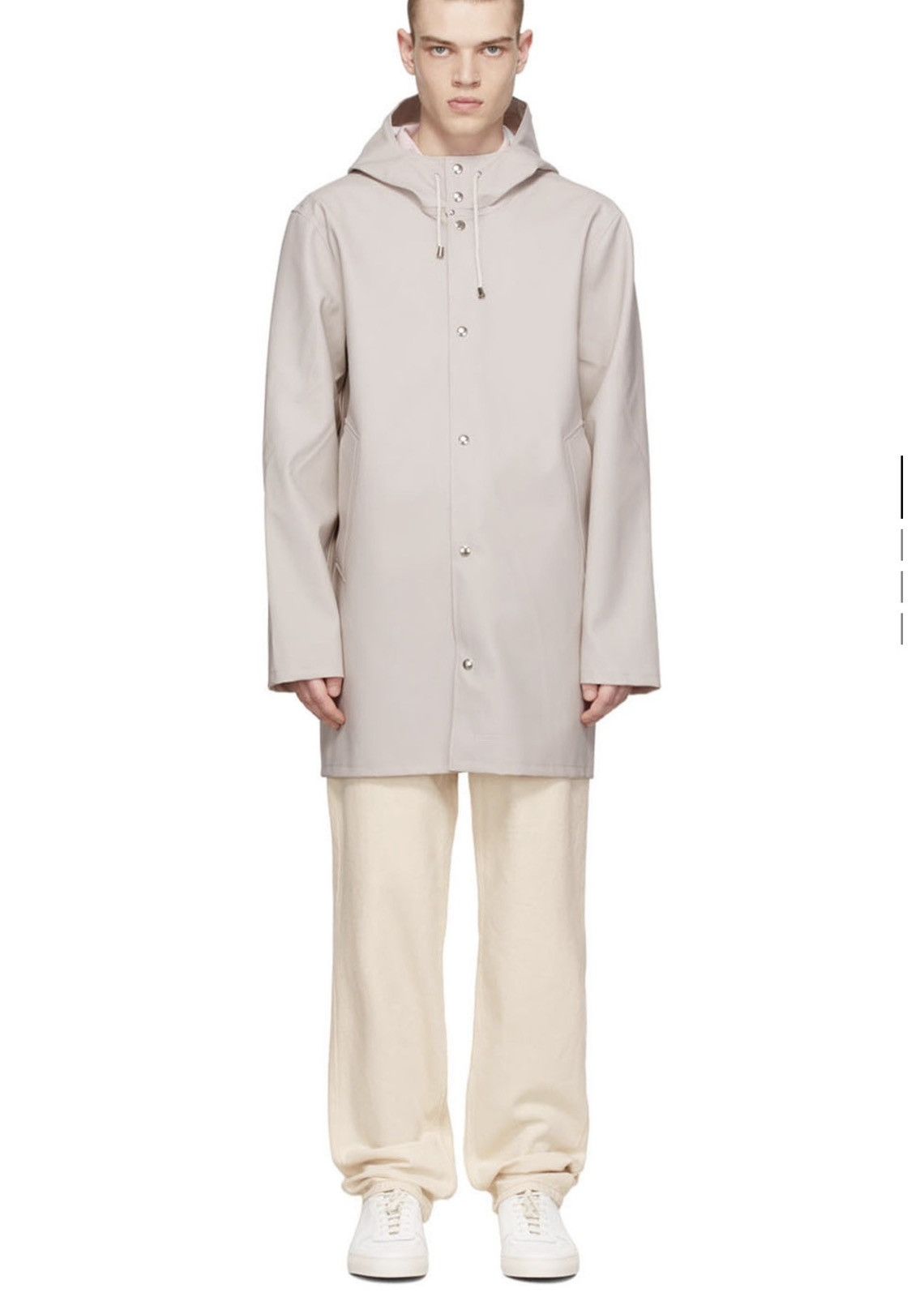 Stutterheim Stutterheim Beige Stockholm Coat sz: 56/XXL Size US XXL / EU 58 / 5 - 1 Thumbnail