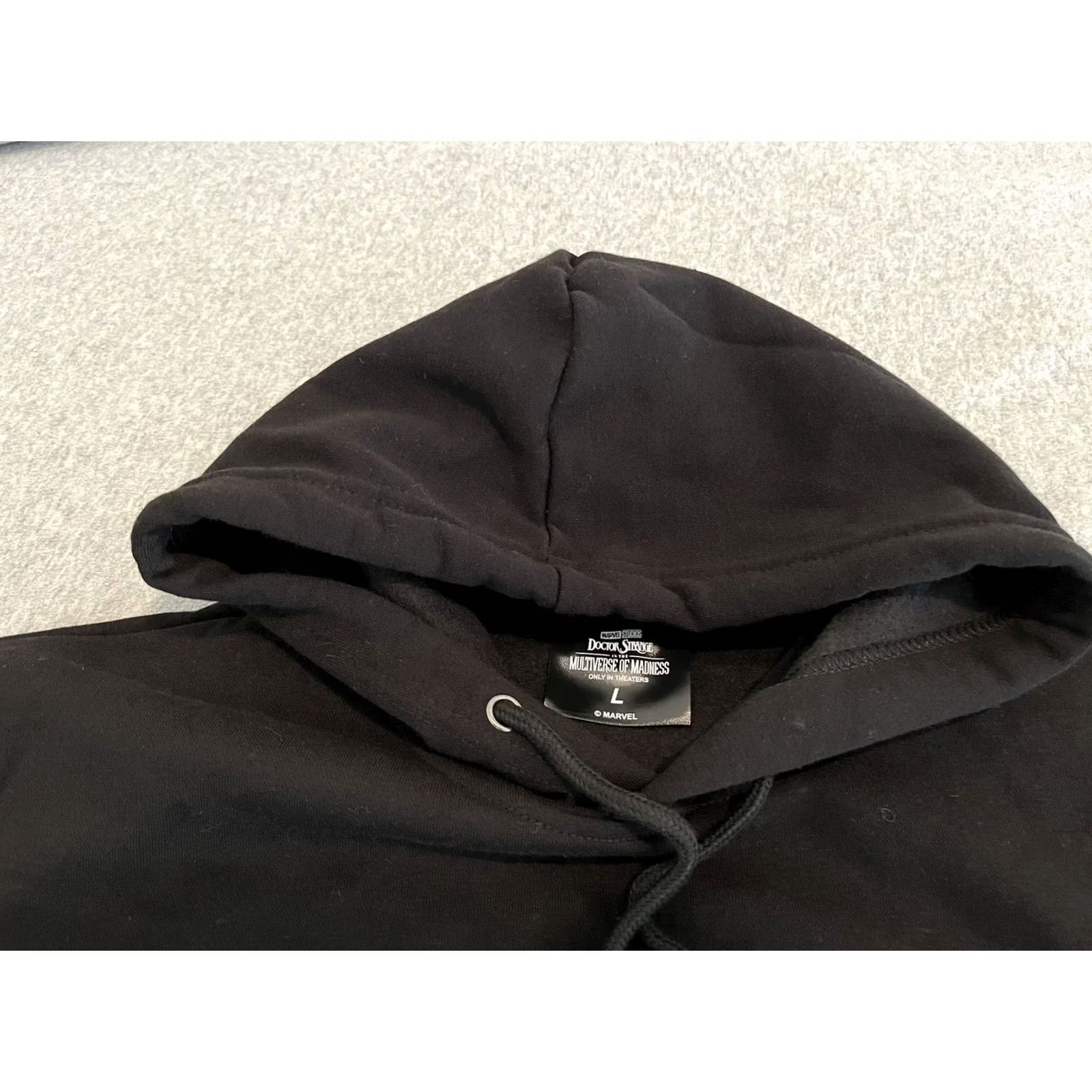 Vintage Marvel Doctor Strange Multiverse of Madness Promo Hoodie Sweater Black Large Mens Hoodie Pullover Doctor Strange - Size US L / EU 52-54 / 3 - 2 Thumbnail