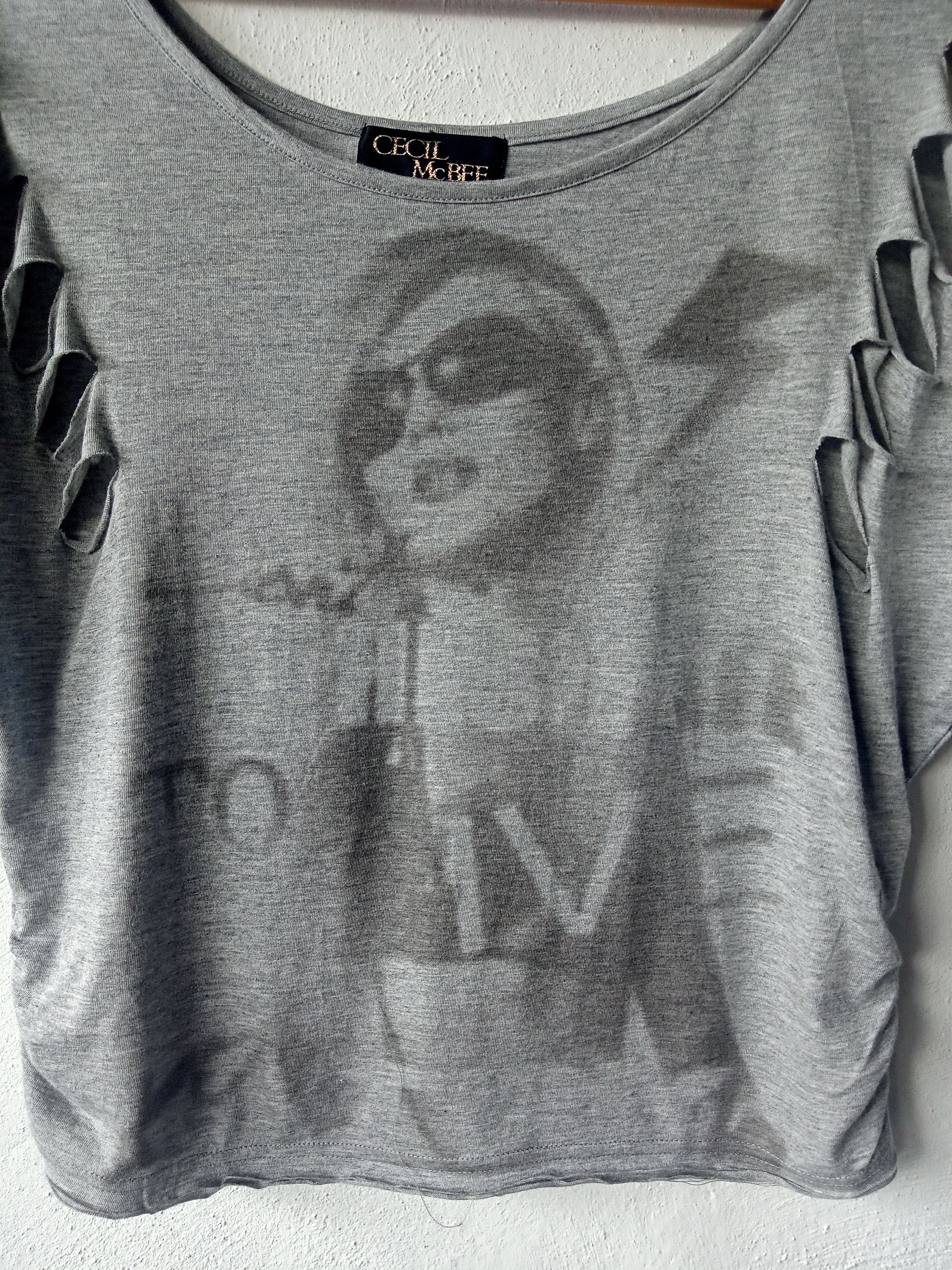 Other Cecil McBee Printed Ripped Style Crop Tops Size M / US 6-8 / IT 42-44 - 2 Thumbnail